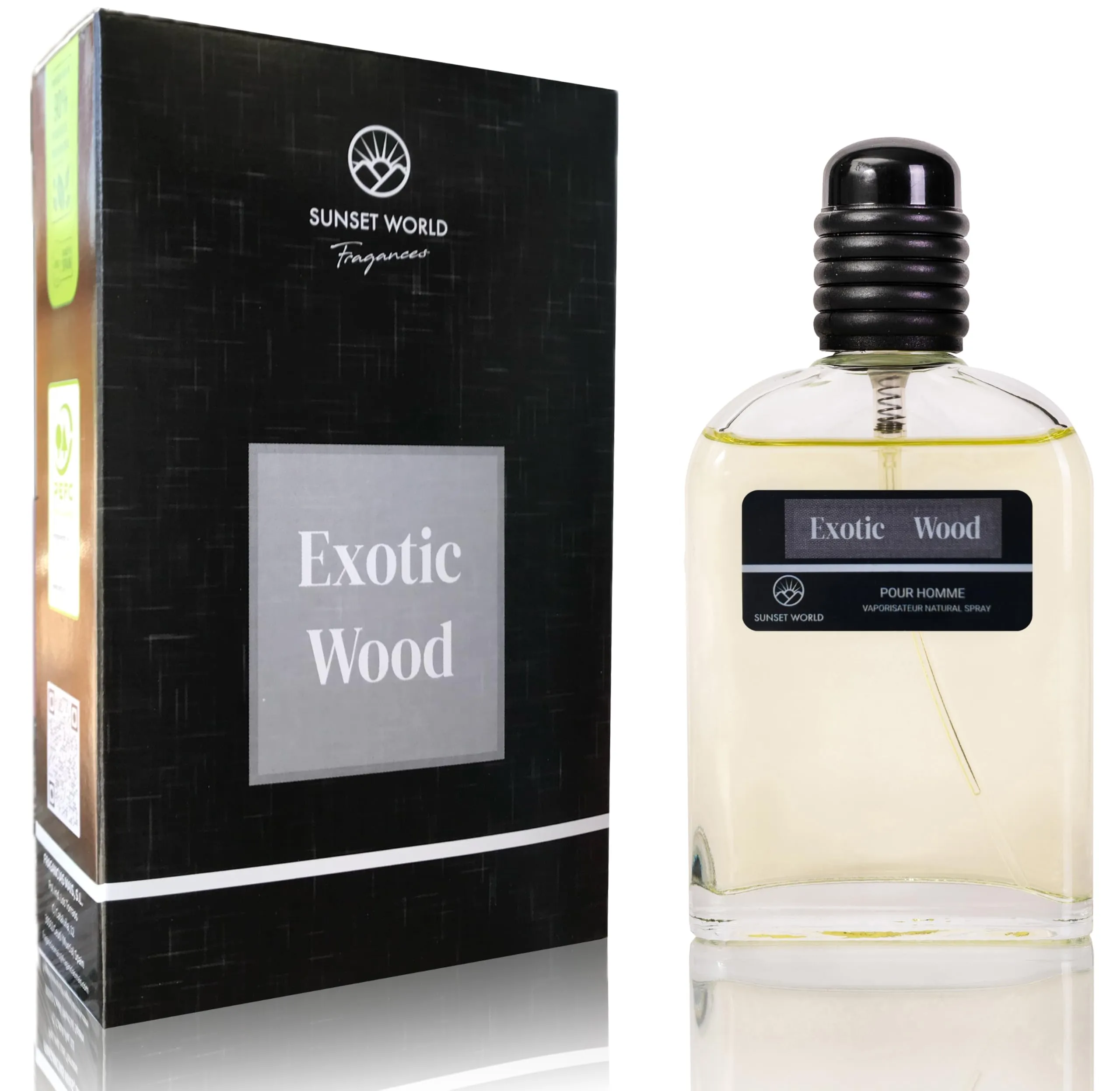 Exotic Wood - Compatibile con Oud Wood di Tom Ford. Acqua di Colonia Intense 100 ml, Profumo ai Feromoni per Uomo, Profumi Equivalenti
