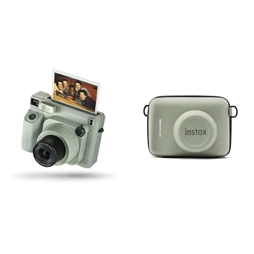 Fujifilm INSTAX WIDE 400 - Fotocamera Istantanea Analogica + Custodia per fotocamera WIDE 400, Verde