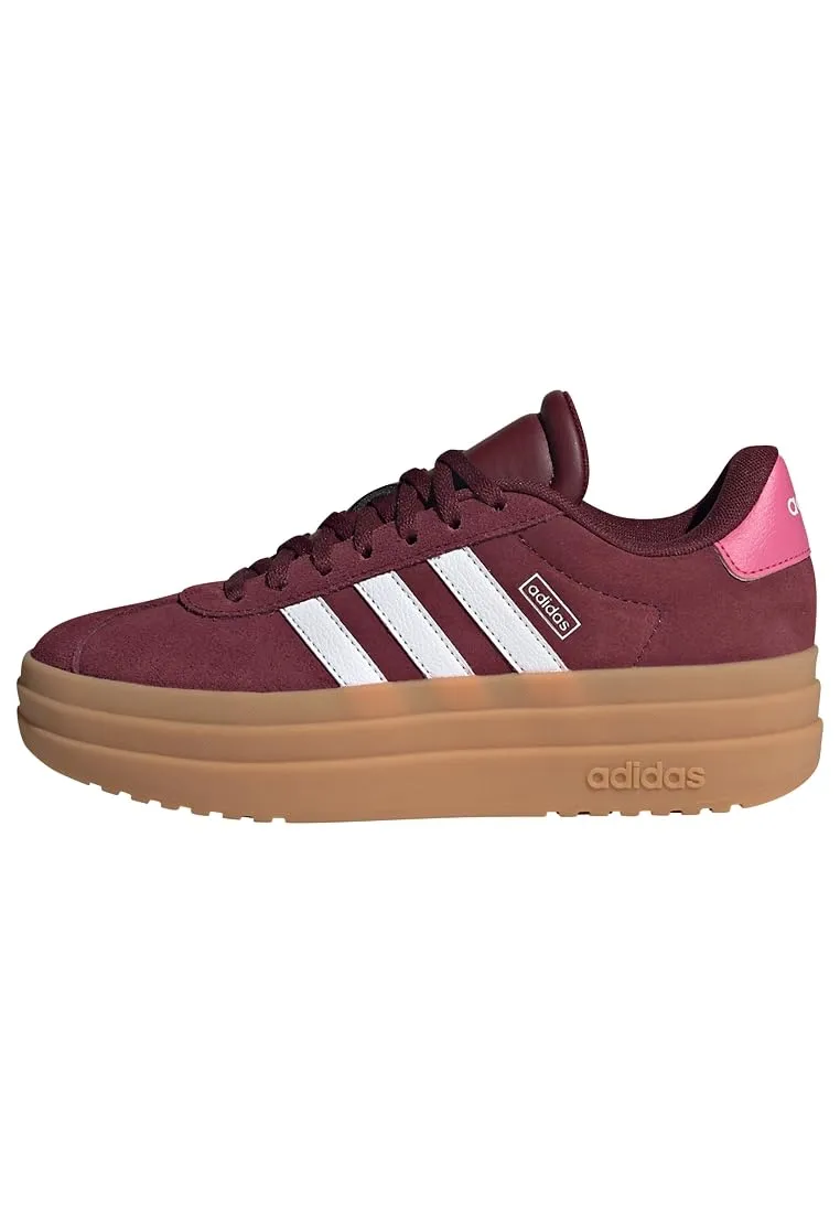 adidas VL Court Bold Shoes Junior, Scarpe Unisex-Bambini, Shadow Red/Cloud White/Pink Fusion, 38 2/3 EU