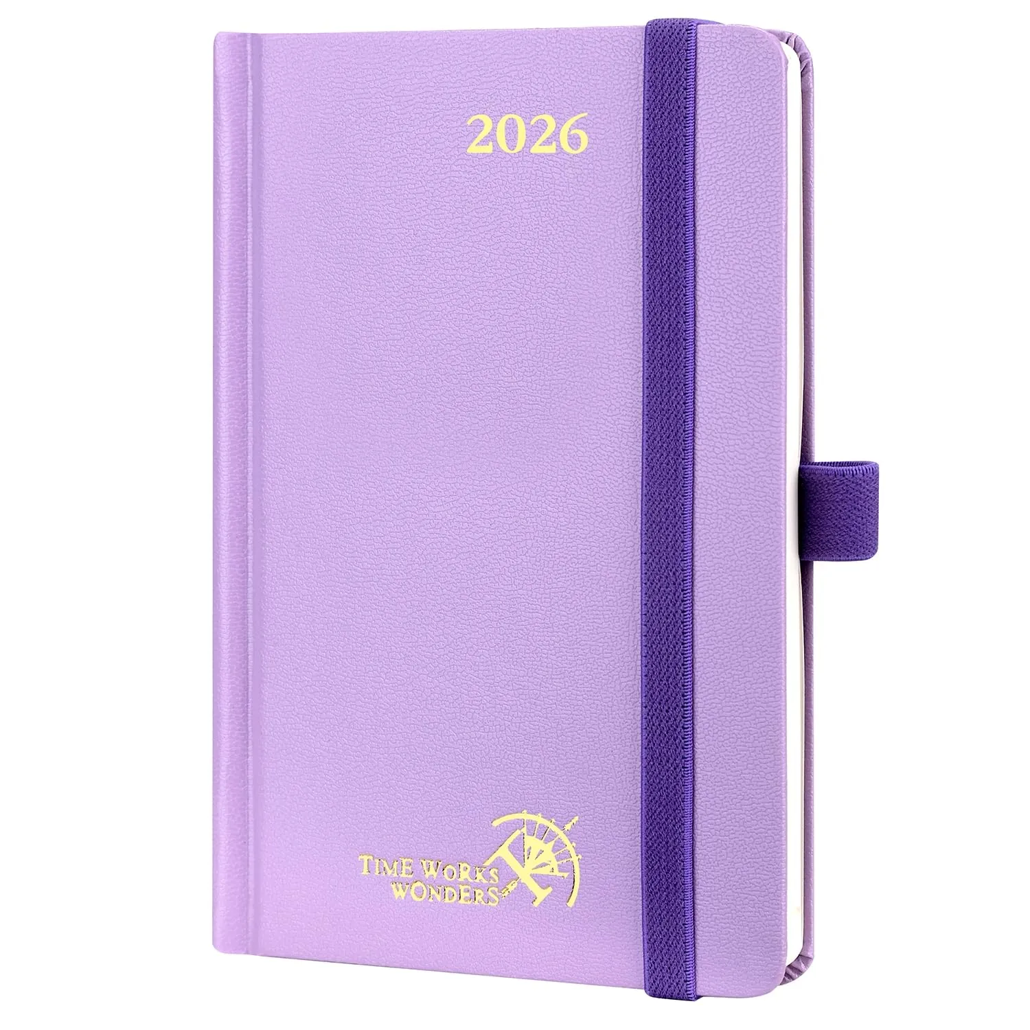 POPRUN Agenda Settimanale 2026 Piccola 16 x 10,5 cm, Copertina Rigida, Planner 2026 A6 con Nastro Segnalibro, Carta Spessa da 100 GSM, Viola Chiaro