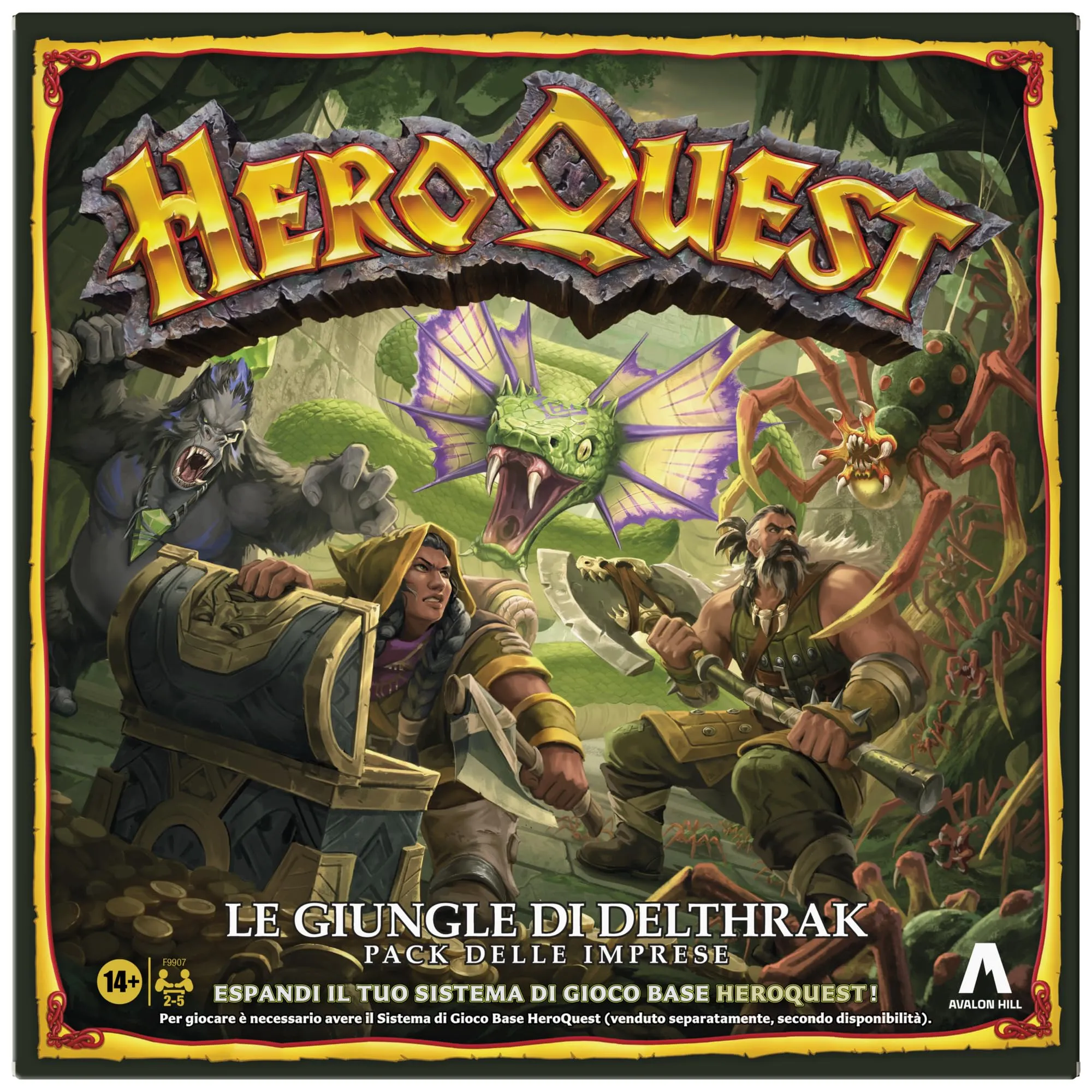 Avalon Hill, HeroQuest, Pack delle Imprese Le Giungle di Delthrak | Giochi per roleplay | Dai 14 anni in su | Per 2-5 giocatori | Per giocare è necessario avere il Sistema di Gioco Base HeroQuest