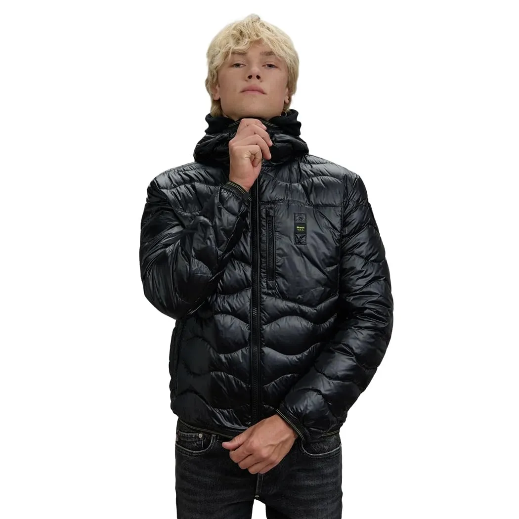 Blauer GIACCA IN PIUMINO ONDULATO NERO WAVE Tg XL