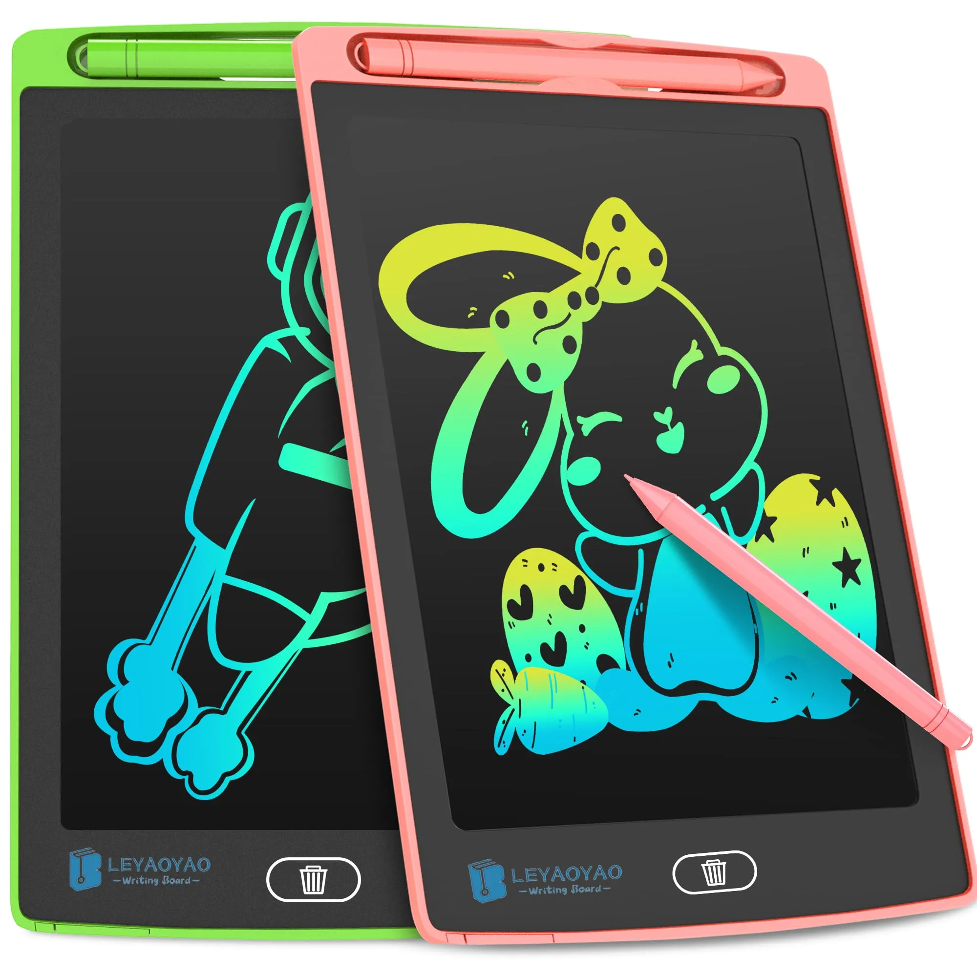 2 Pezzi Tavoletta da Scrittura per Bambini da 8,5 Pollici, LEYAOYAO Lavagnetta Cancellabile Bambini, Lavagna Giocattolo per Bambini, Durevole e Facile da Usare Regali per Bambini di 3-8 anni