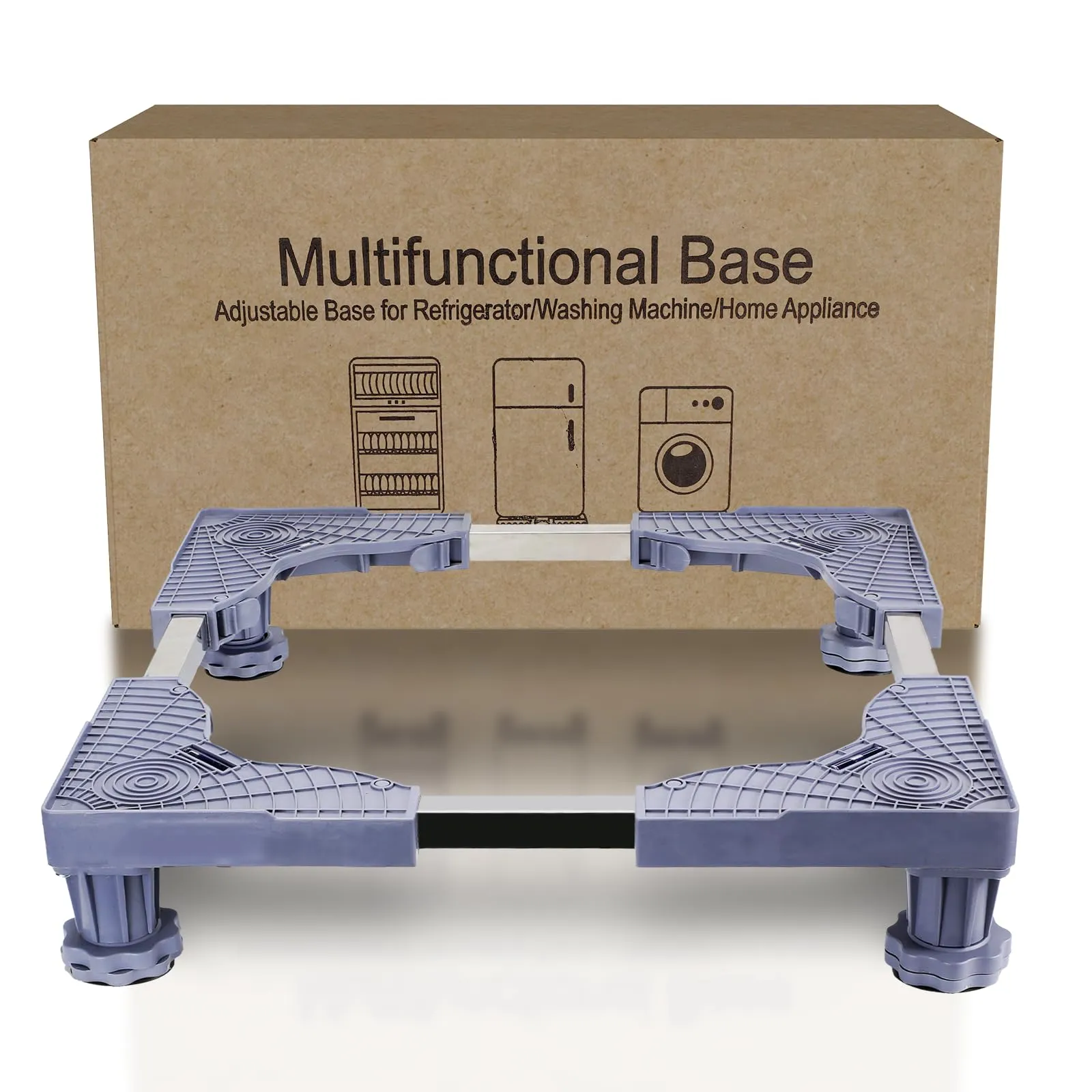 Base regolabile per lavatrice per frigorifero, 43,2 - 61 cm, con 4 piedini resistenti, per elettrodomestici e mobili di casa