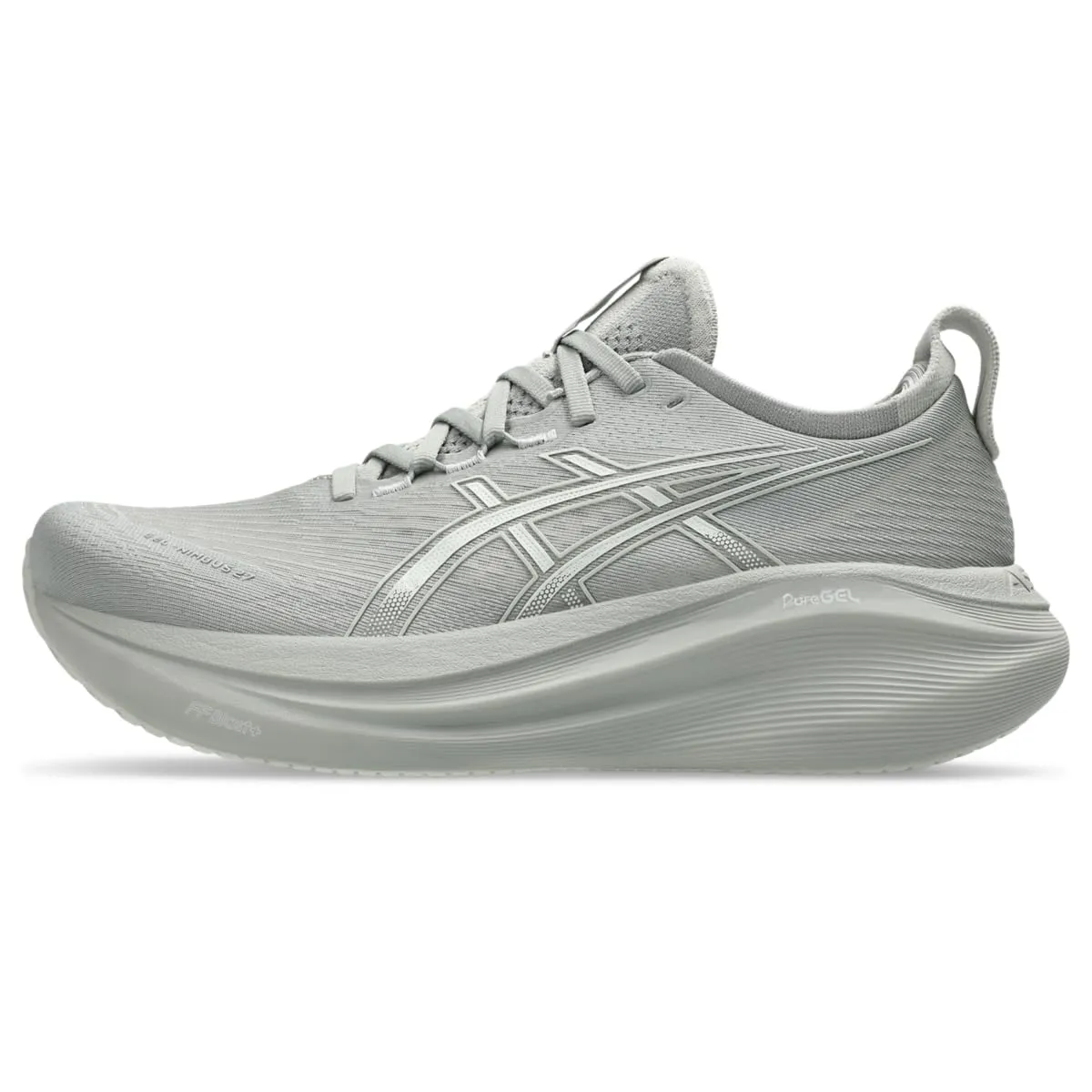 Asics Scarpe da Corsa da Uomo Gel-Nimbus 27, Grigio Foca/Grigio Lago, 44.5 EU