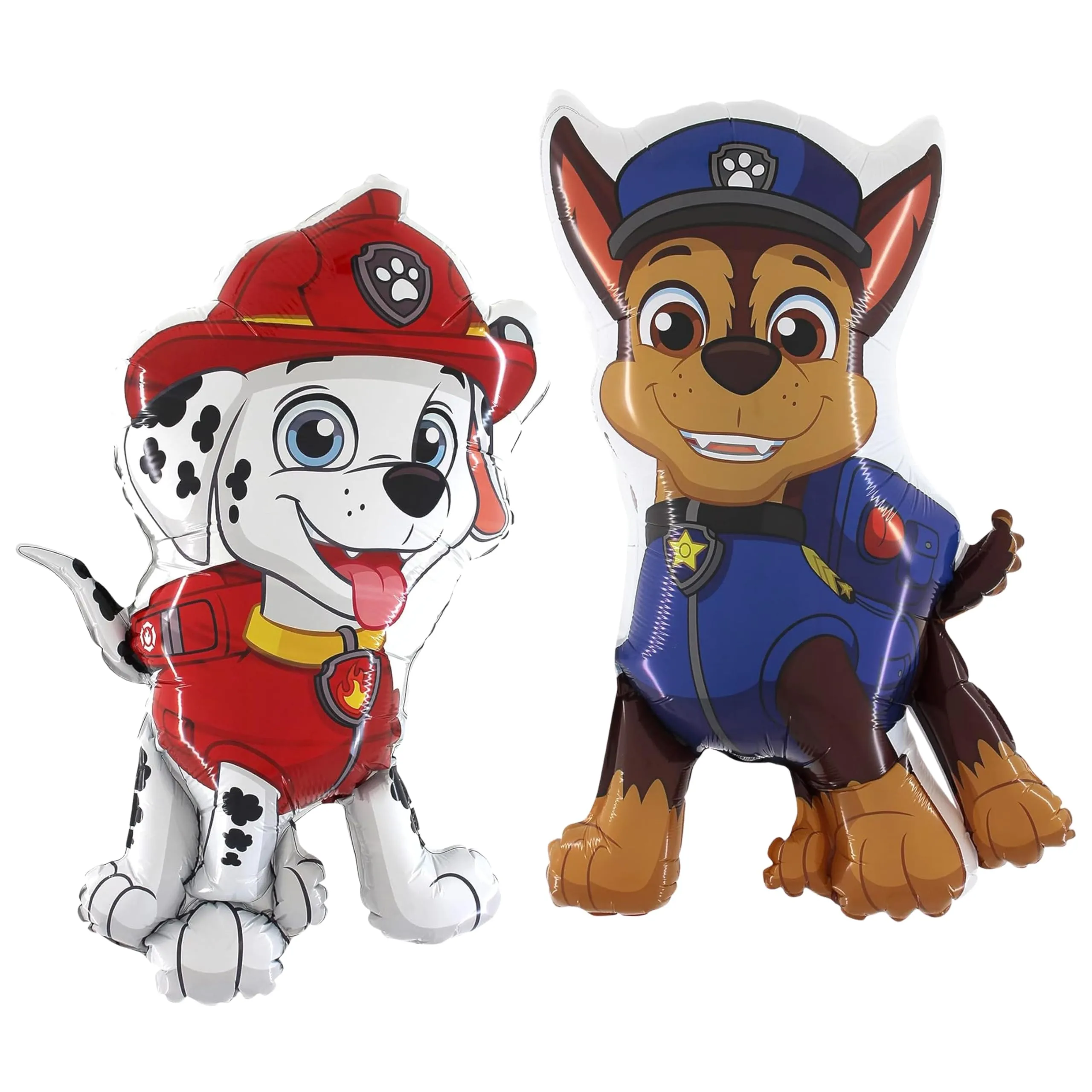 Toyland® Confezione da 2 palloncini Paw Patrol - 89 cm (35") Chase e 86 cm (34") Marshall - Decorazioni per feste per bambini