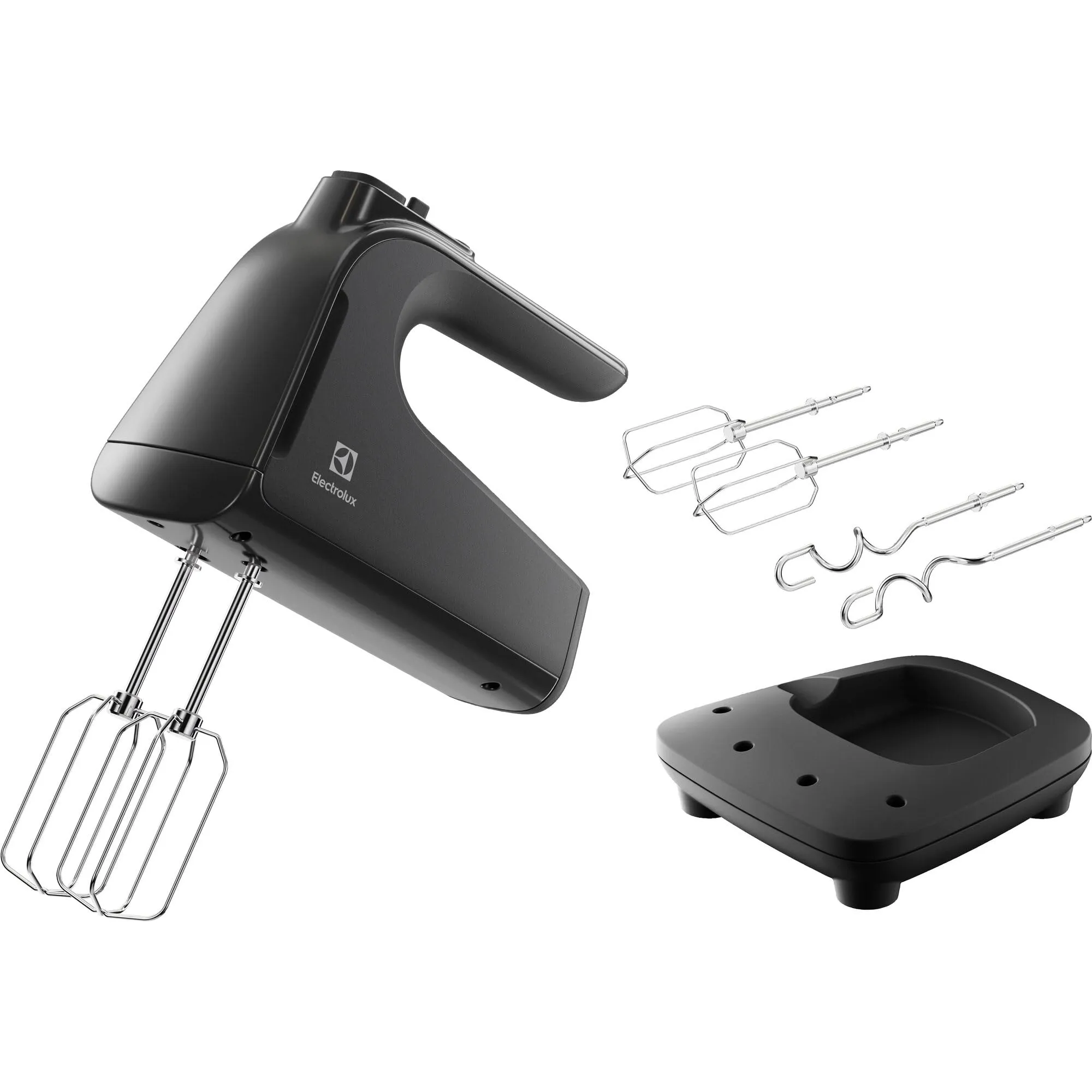 Electrolux Elfrusta Serie 300 EHM4B 5 velocità, Funzione Turbo, Parti in acciaio inox lavabili in lavastoviglie, soluzione compatta di stoccaggio, realizzata in 24% plastica riciclata, 500 W, grigio