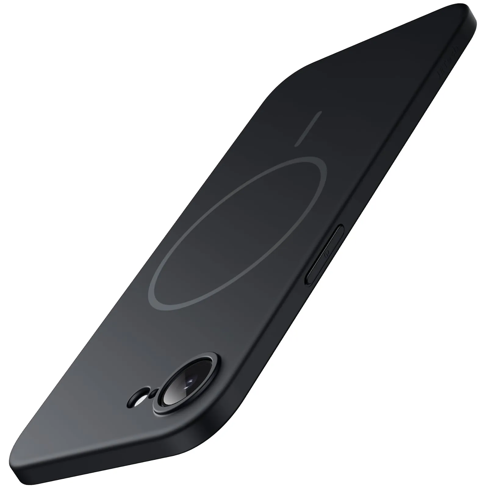 JETech Cover Magnetica Slim per iPhone 16e 6,1 Pollici 2025 Compatibile con MagSafe, Protezione Completa per Obiettivo della Fotocamera, Custodia Ultra Sottile Leggera con Opaca (Nero)