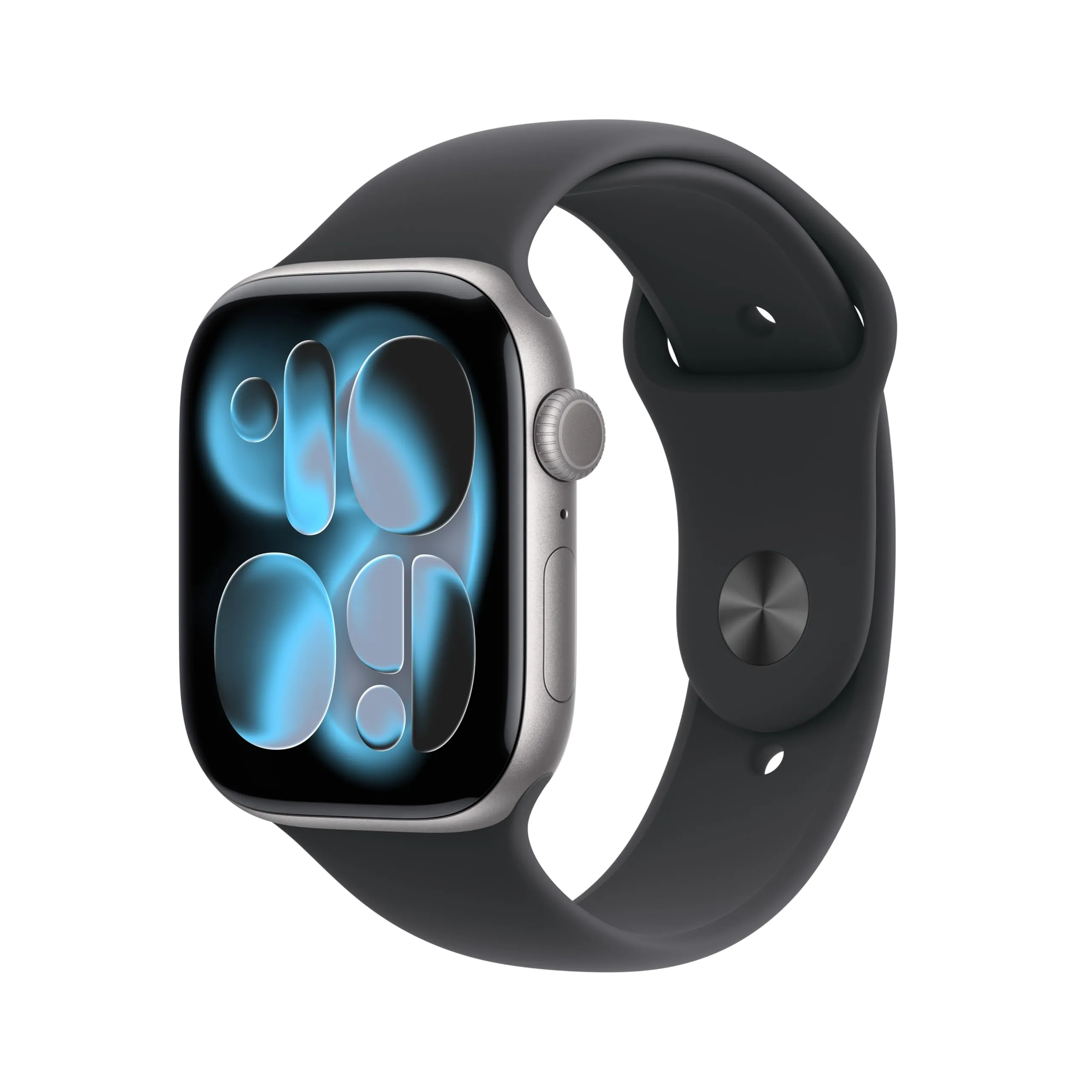 Apple Watch Series 11 GPS, Cassa 46 mm in alluminio grigio siderale con Cinturino Sport nero - M/L