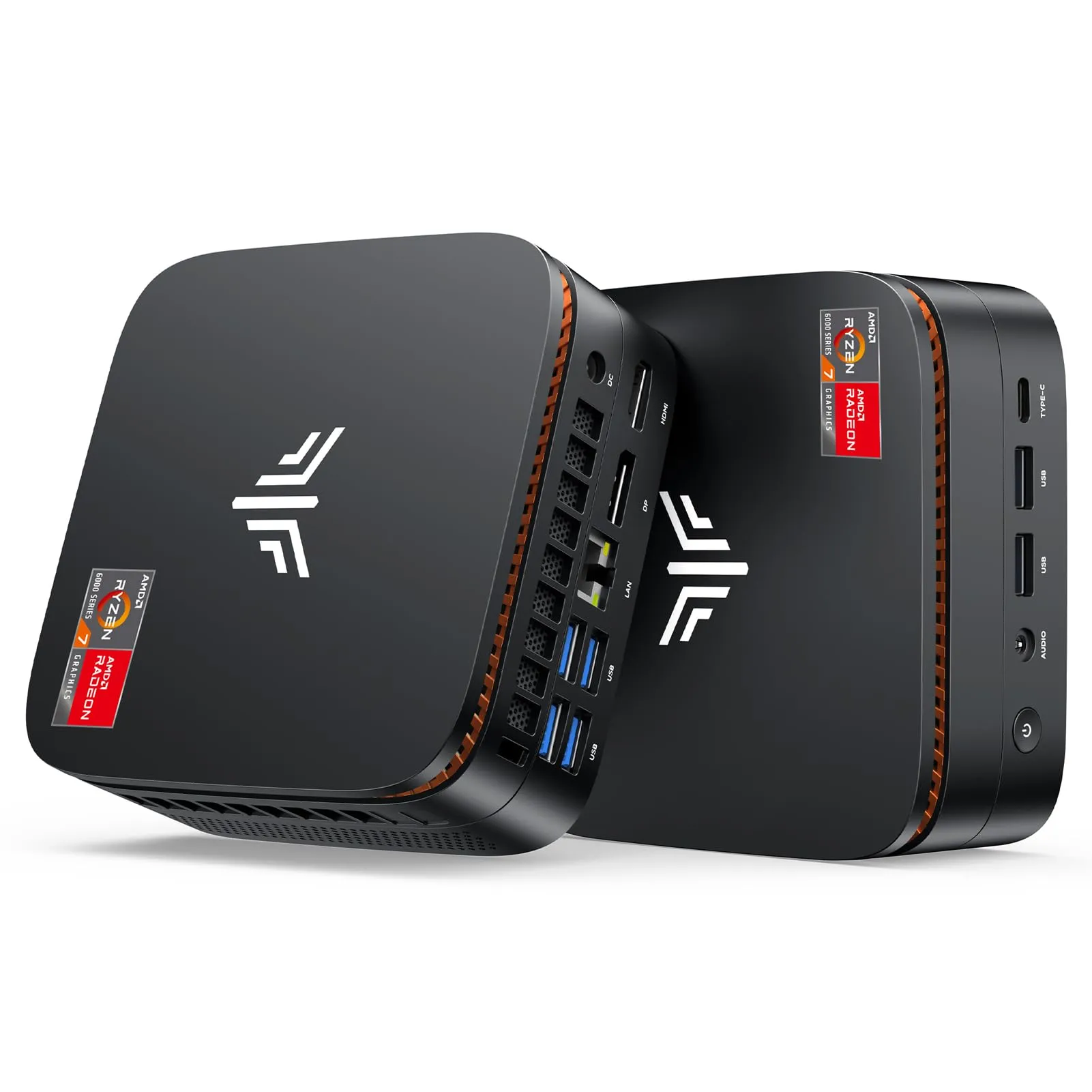 NiPoGi Hyper H1 Mini PC W-11 ΑΜD Ryzen 7 6800H (Max 4.7GHz,8C/16T) (16+16) GB DDR5 4800MHz/1TB M.2 NVMe SSD,Desktop per Aziende DP2.0+HDMI 2.0+Type-C 4K Triplo Display/WiFi 6/BT 5.2/VESA Supportato