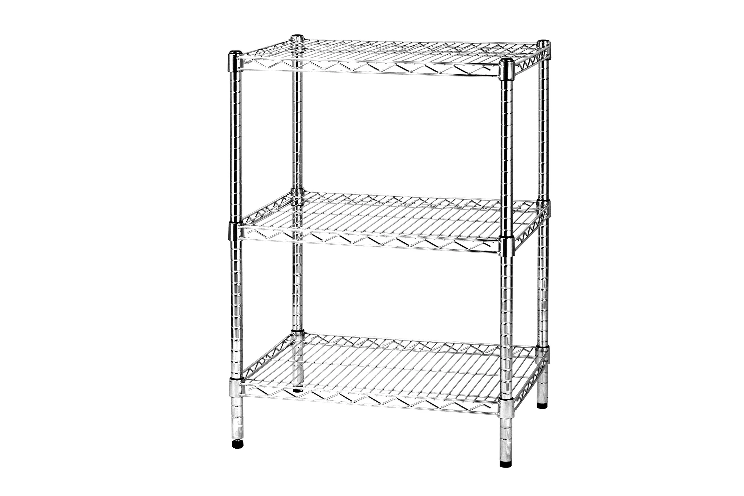 Archimede Sistema Componibile, Scaffale Tre Ripiani, Grigio (Cromato), 61 x 46 x 90 cm