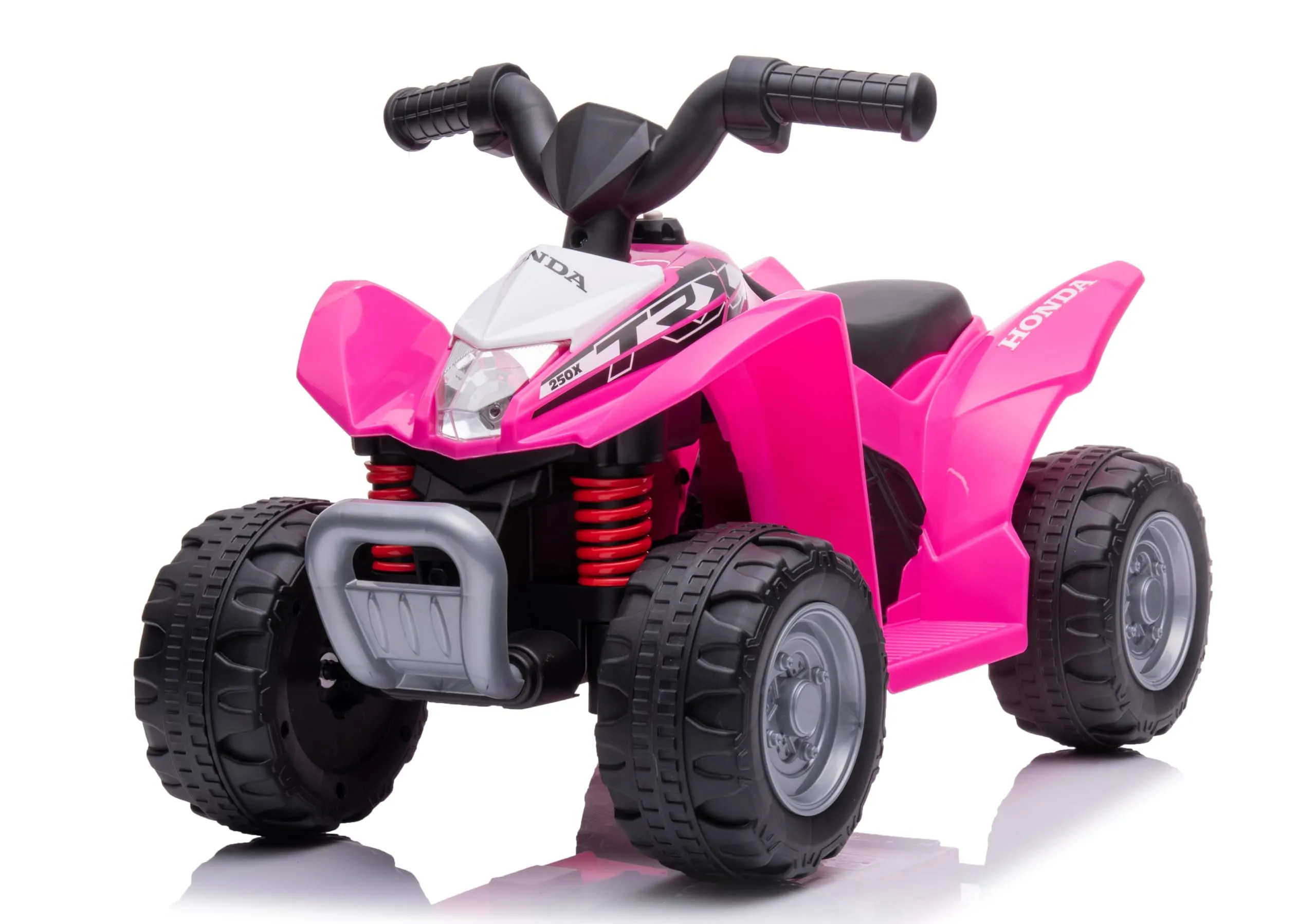Mini Quad elettrico per bambini con Licenza Ufficiale Honda TRX250X 6V di Mondial Toys ATV con Luci a LED e Suoni integrati Rosa