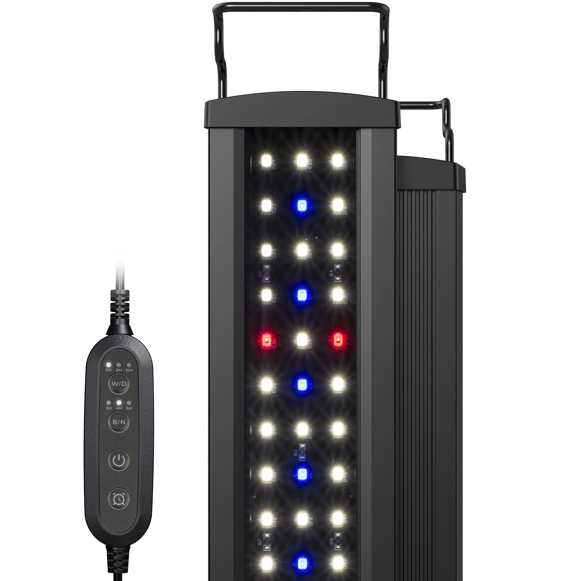 NICREW SlimLED LED Acquario con Tre Modalità, LED Acquario con Luce a Spettro Completo Regolabili per Piante Acquatiche, 43-60 cm, 14W, 920 LM