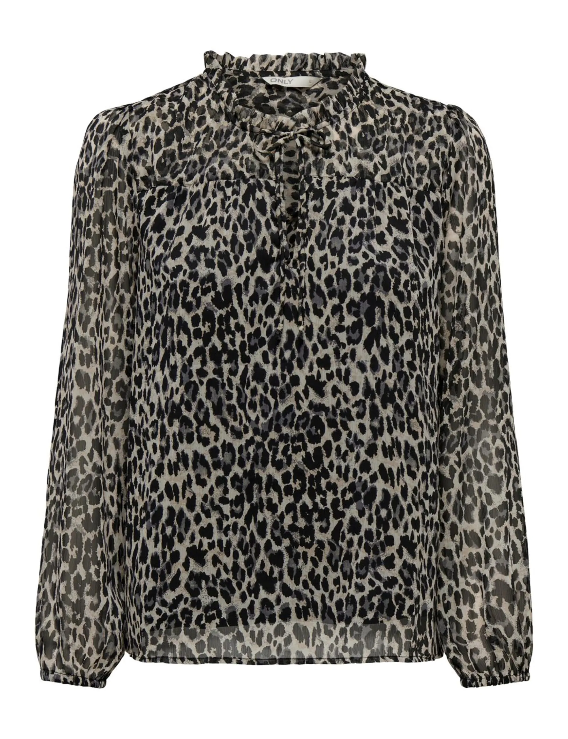 ONLY Onlditsy L/S Blusa Wvn Noos Camicia da Donna, Nero/AOP: Leonora, M