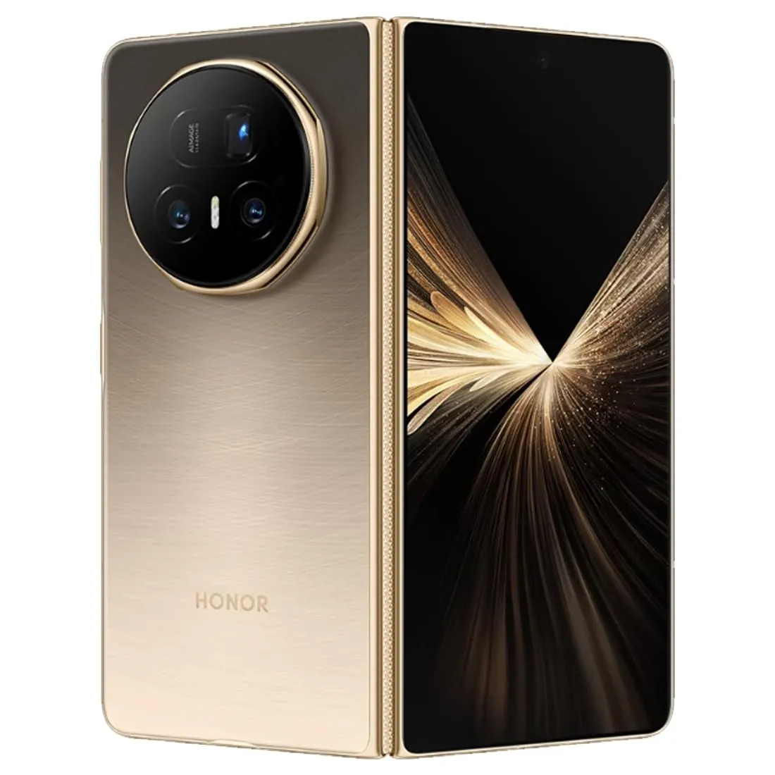 HONOR Magic V​5 5G ​ (MBH-N49) Telefono cellulare AI, senza SIM, 512 GB di memoria 1 6 GB di RAM, ​​Dual SIM, Android 1​5, smartphone con schermo pieghevole - Dawn Gold
