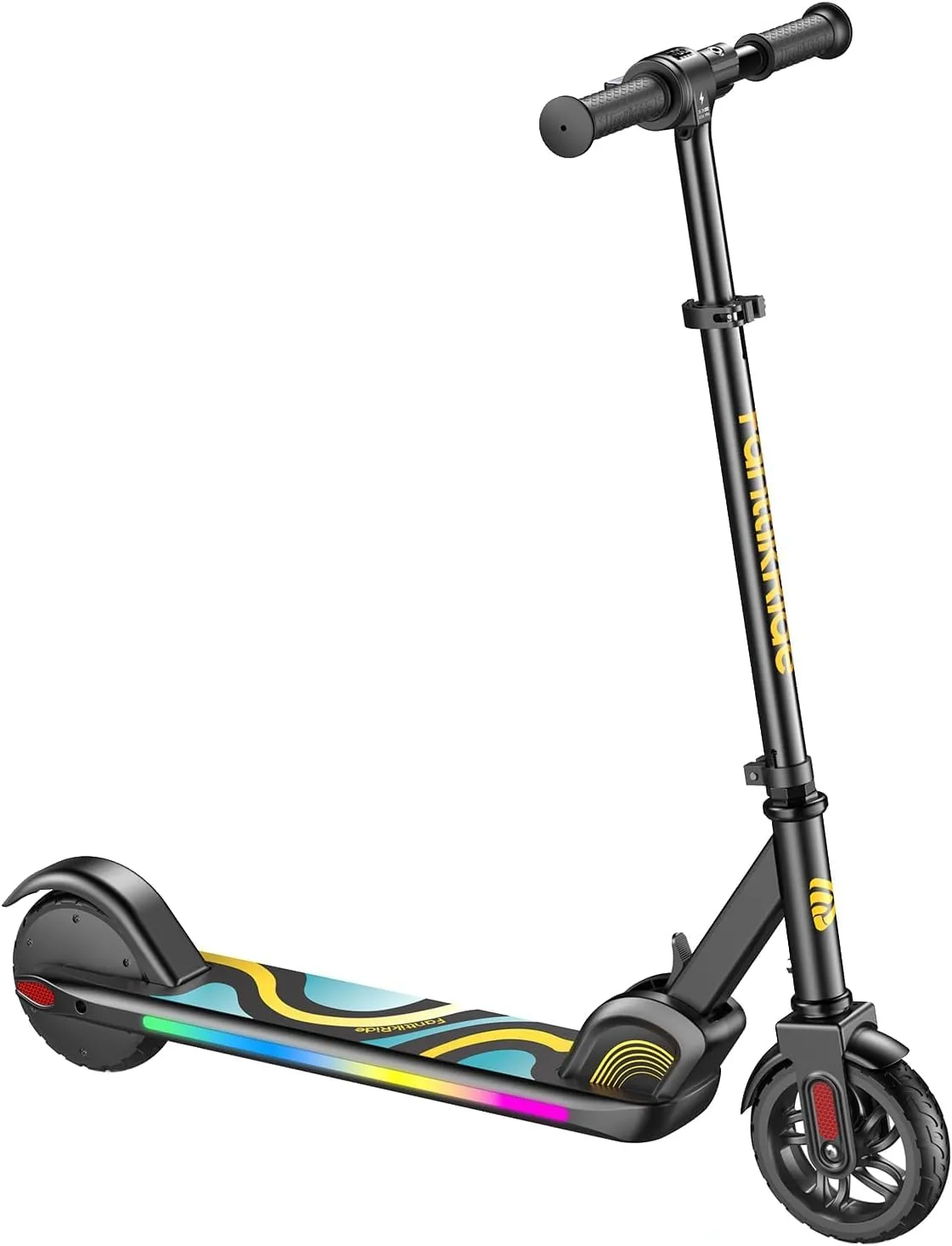 FanttikRide C9 Pro Monopattino Elettrico per Bambini 120-160 cm, Luci Arcobaleno Colorate, 8/13/16 km/h, Autonomia di 8 km, Display LED, Altezza Regolabile, Pieghevole, per Bambini fino a 60 kg, Nero