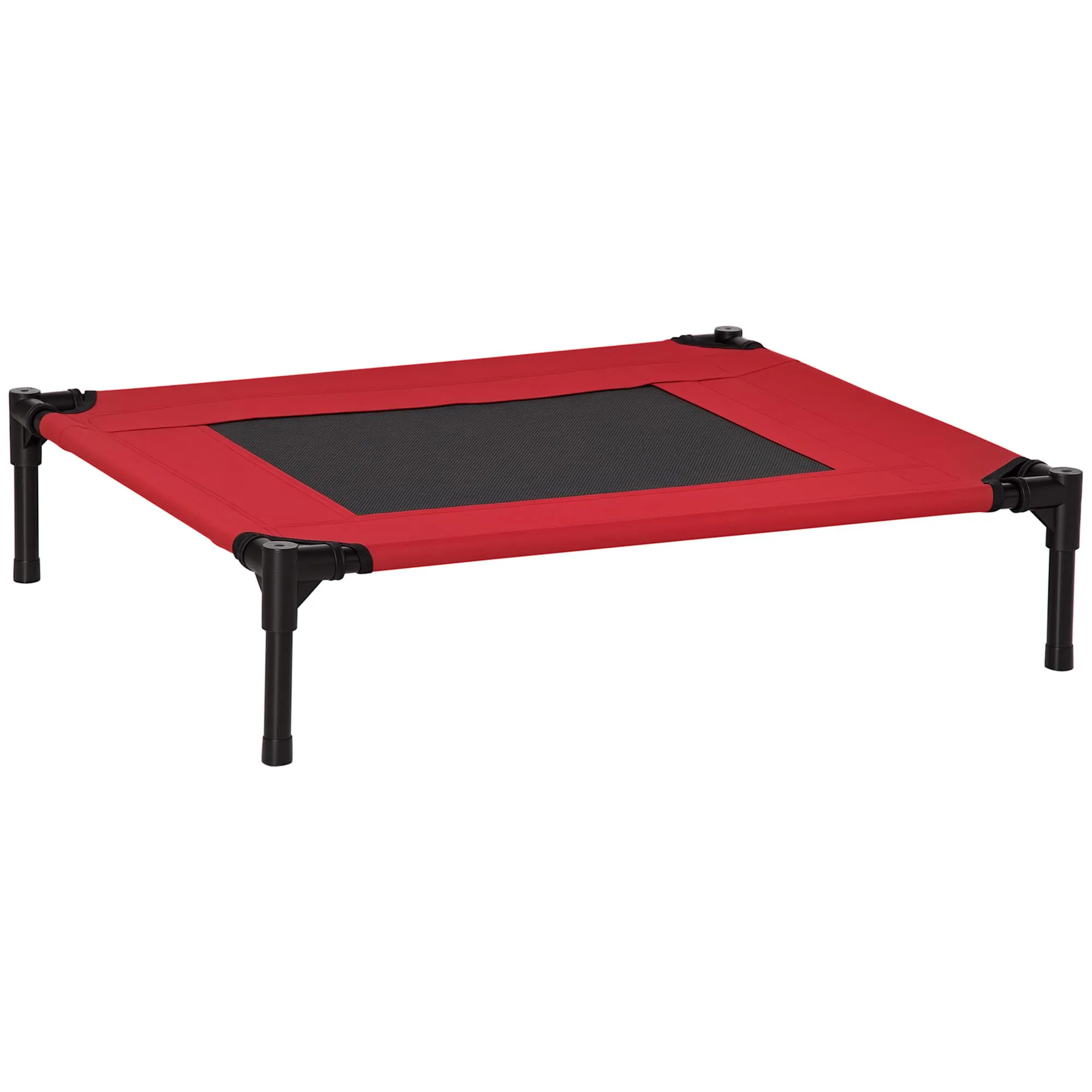 PawHut Cuccia Estiva Brandina per Cani da Esterno e da Interno, Lettino per Animali Domestici Rosso 76x61x18cm