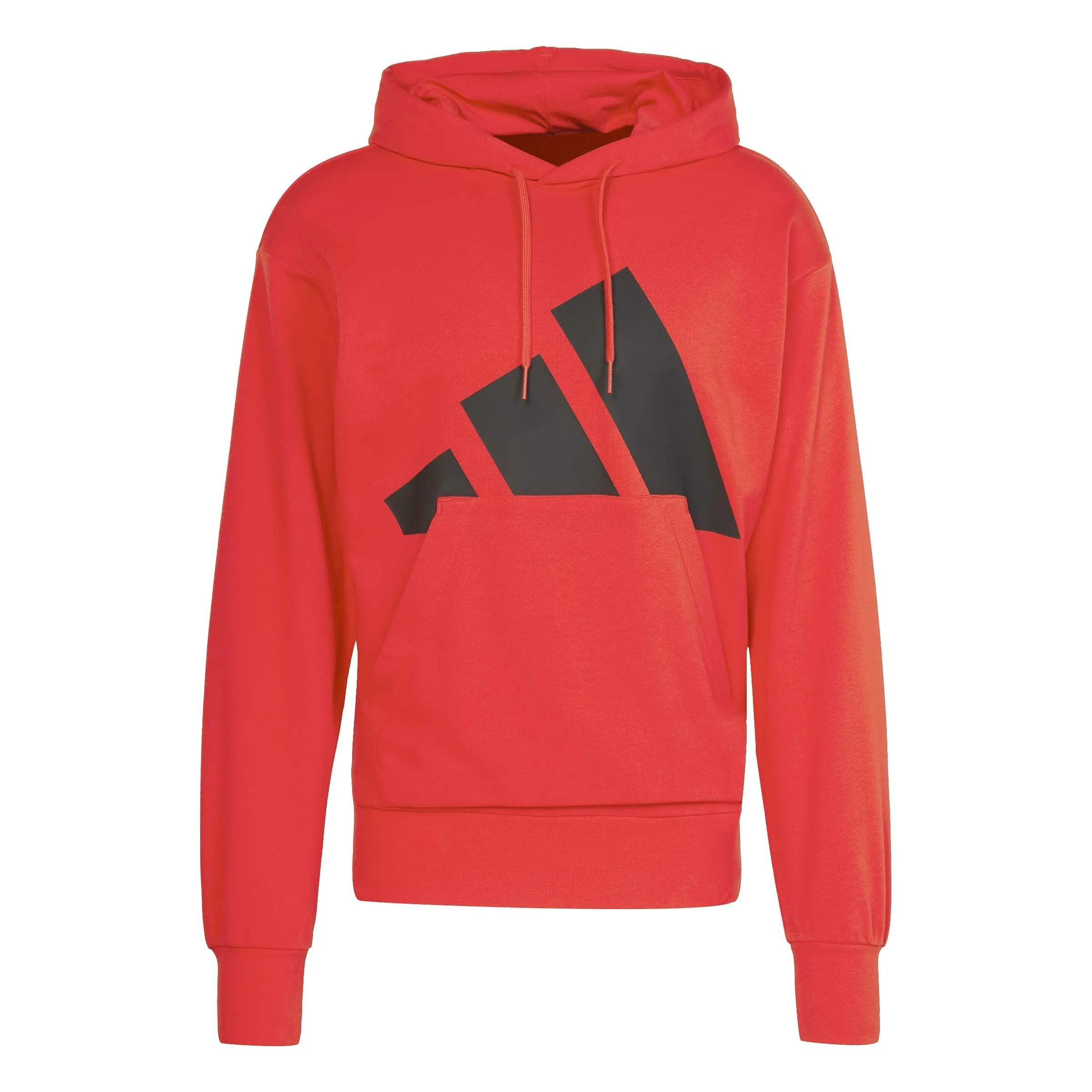 adidas Homme Essentials Big Logo French Terry Hoodie, Pure Ruby/Black, L