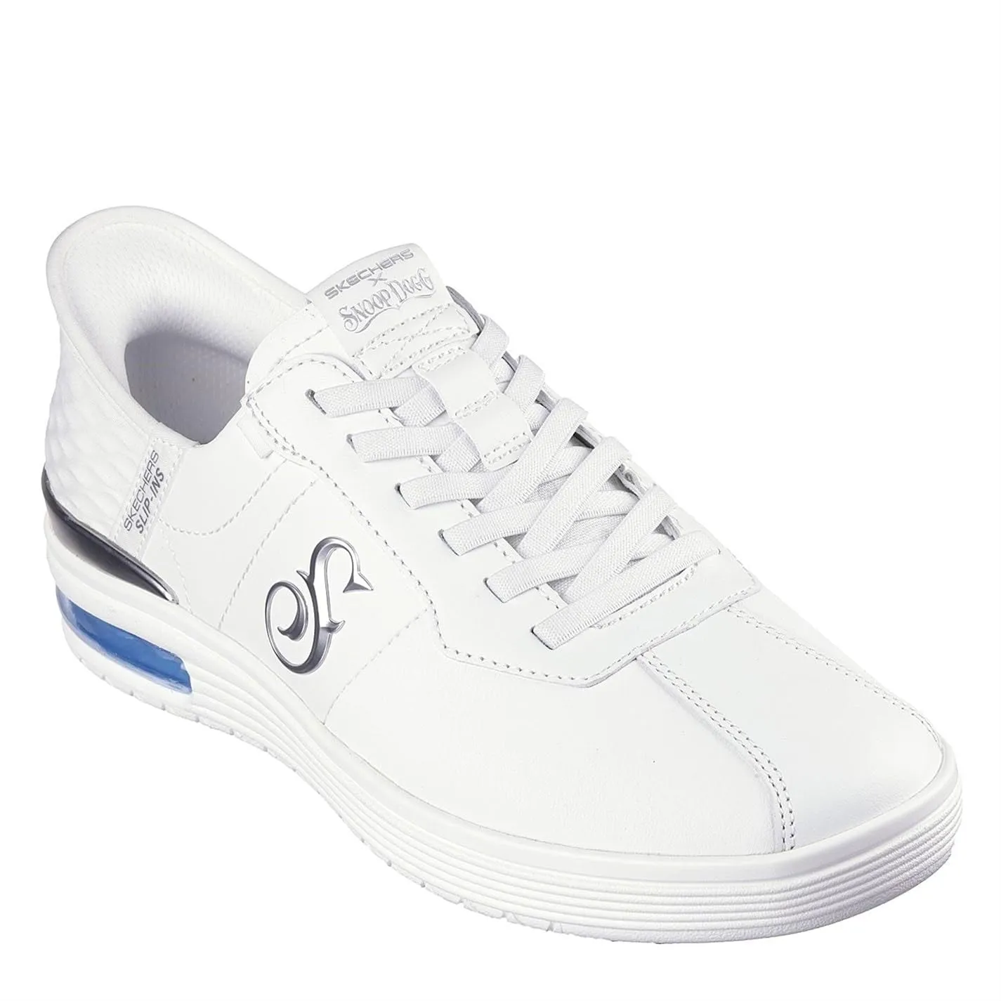 Skechers Handfree Slip-in X Snoop Dogg-Doggy Air, Scarpe da Ginnastica Uomo, Pelle Bianca, 37 EU