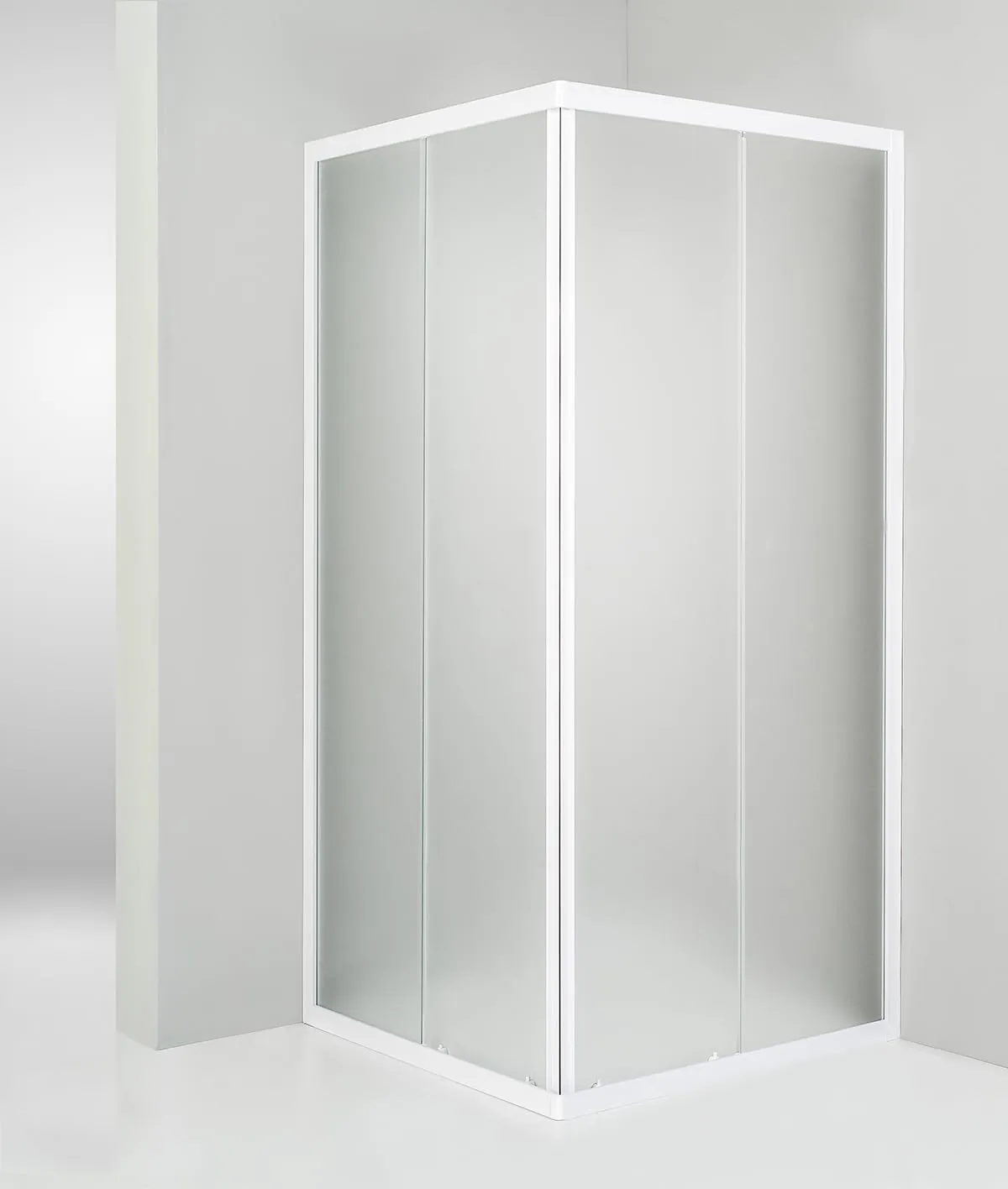 Hydra Box Doccia angolare Porta Scorrevole 65x65 cm Opaco Bianco