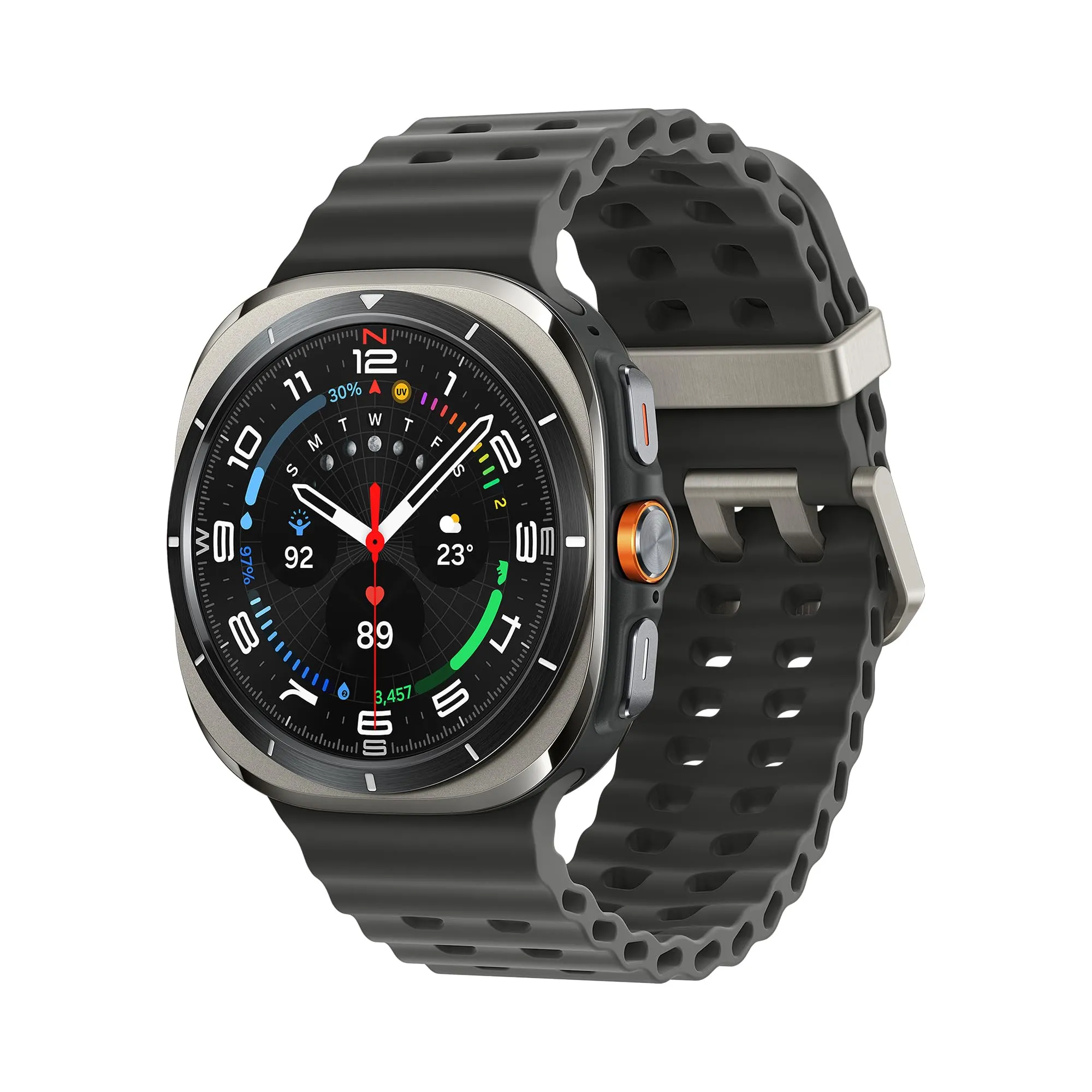 Samsung Galaxy Watch Ultra 2025 (Titanium Silver, LTE, 47mm) Smartwatch Galaxy AI, Design Resistente agli Urti, Batteria a Lunga Durata, Cassa in Titanio di Grado Aerospaziale [Versione Italiana]