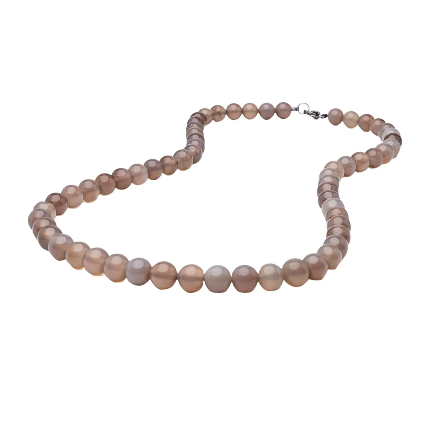 Collana di perline da uomo fatta a mano Catena Occhio di tigre Onice Agata grigia Diaspro 8MM Pietre preziose naturali Gioielli in cristallo curativo