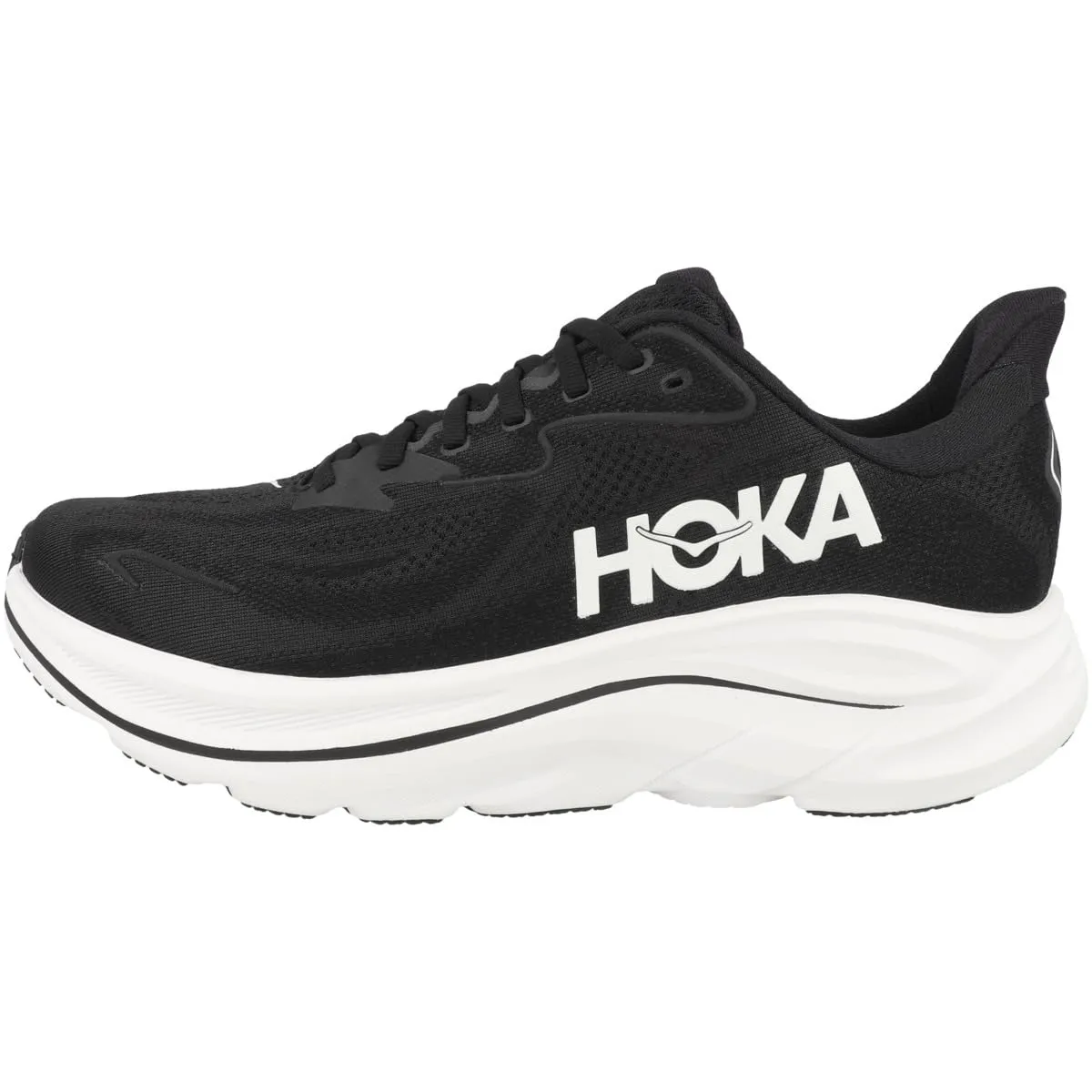 Hoka One One 1162030-BWHT Clifton 10 Black/White Men's Scarpe Taglia US 11
