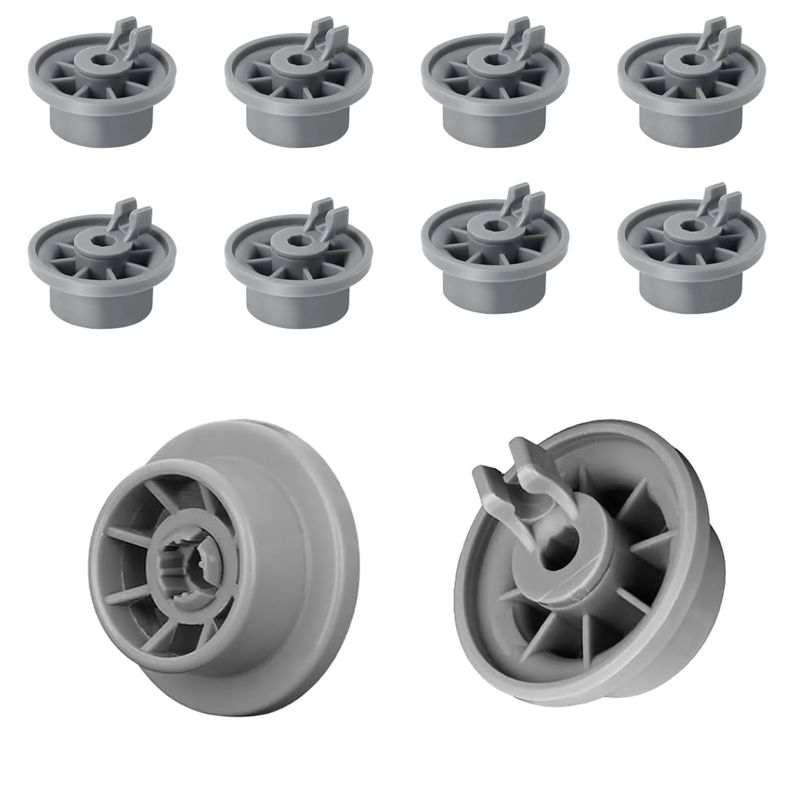 EcoJozon Kit 8 Rotelle Universali per Cestello Inferiore Lavastoviglie - Ruote e Ricambi per Lavastoviglie Bosch Siemens Neff Beko