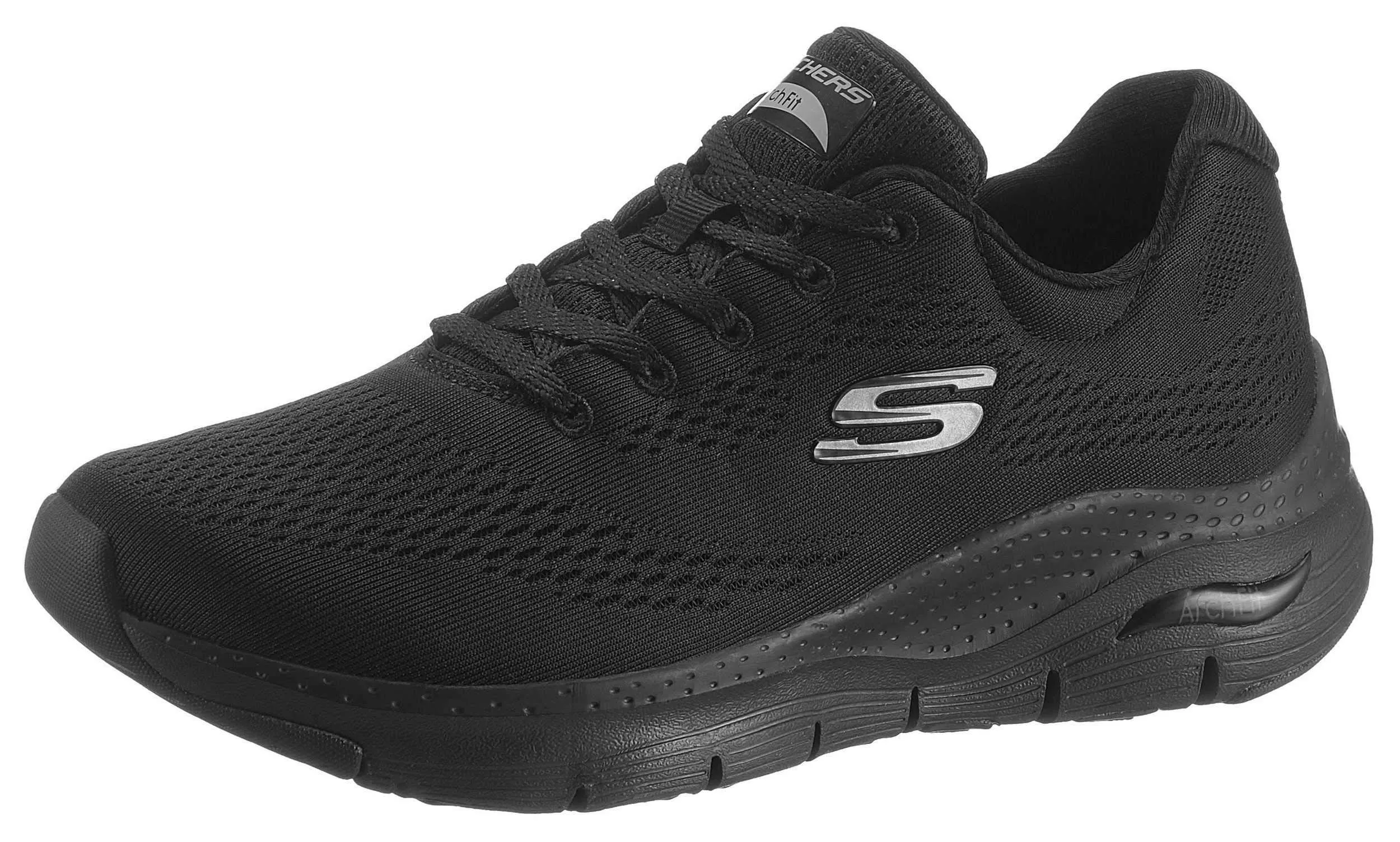 Skechers Arch Fit Big Appeal, Scarpe da Ginnastica Donna, Nero Black Mesh Trim, 37 EU