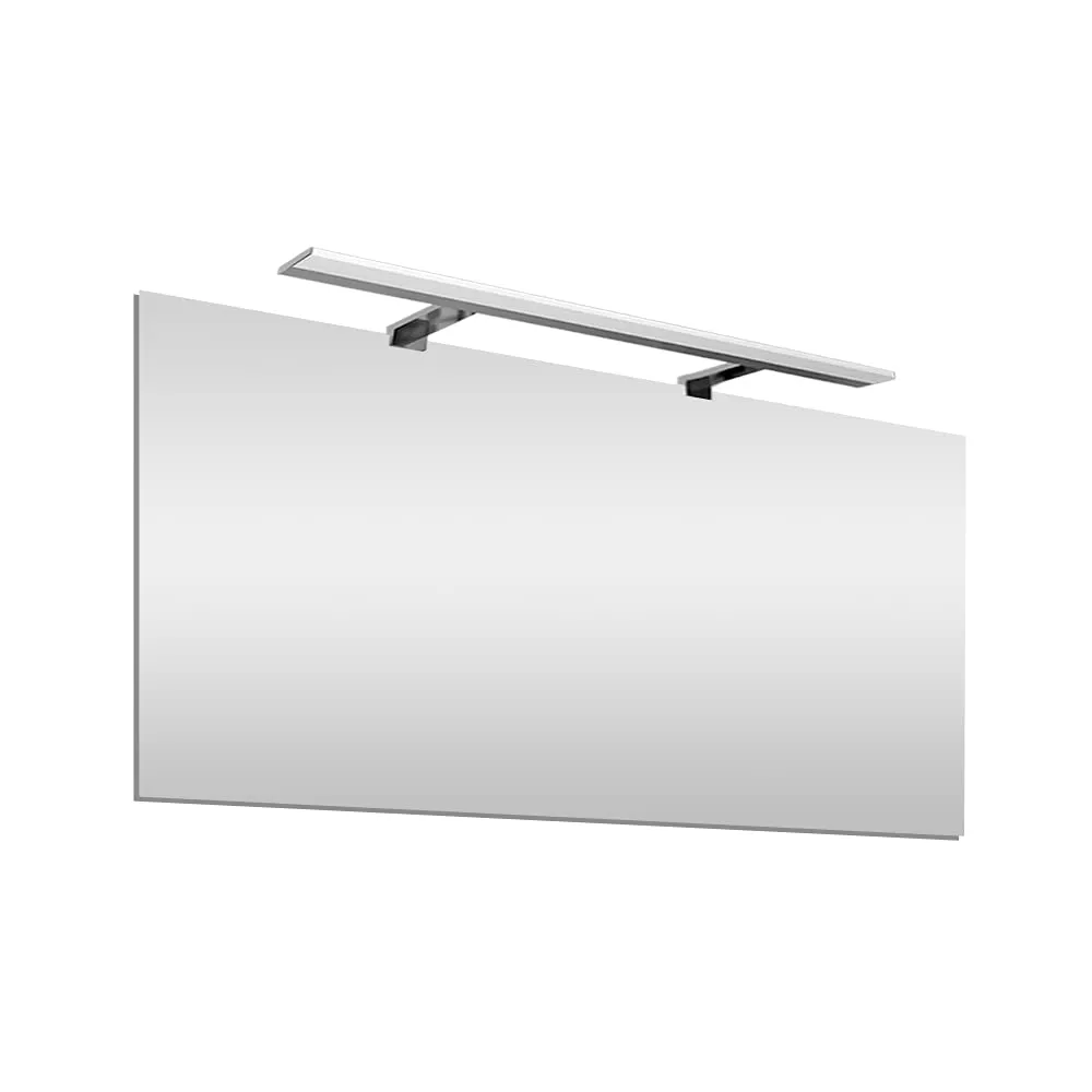 Inbagno Specchio Bagno con Lampada LED 100x60 cm, Reversibile, con Illuminazione LED Cromo Luce Naturale (Luce Naturale 80 cm, 100x60 cm)