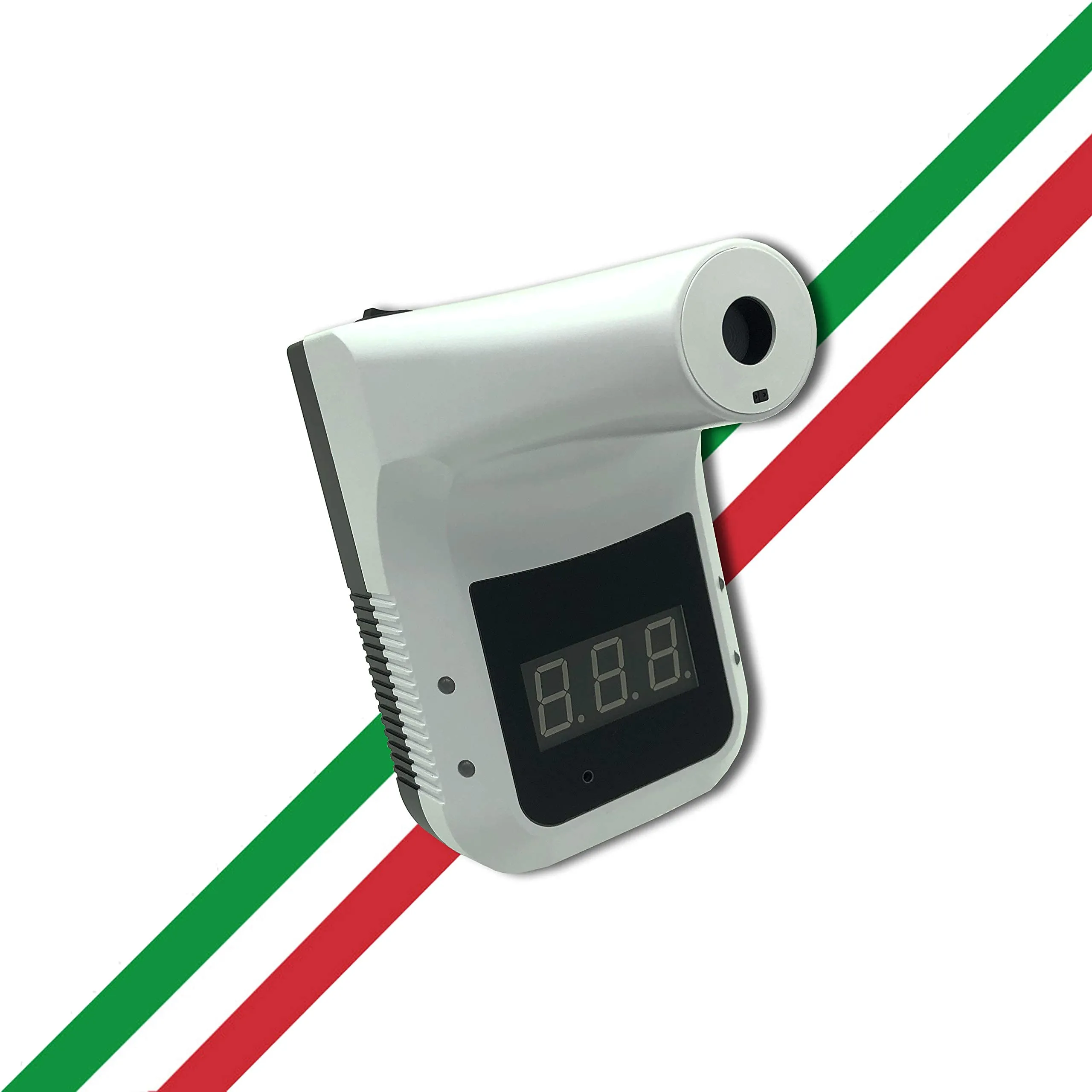 K3 TERMOMETRO DA MURO TERMOSCANNER DA PARETE AUTOMATICO CONTROLLO TEMPERATURA INGRESSI INGRESSO INFRAROSSI CON ALLARME SONORO MISURAZIONE FEBBRE ENTRATA NEGOZIO SUPERMERCATO GARANZIA ITALIA SIMPLETEK