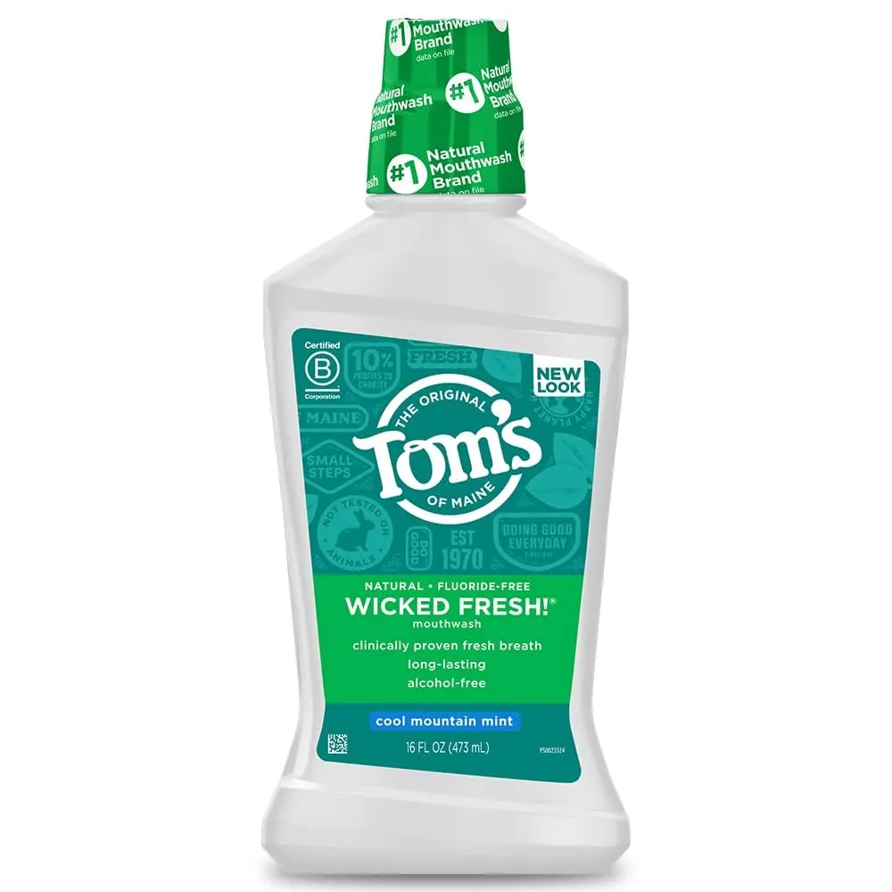 Tom's of Maine Wicked Fresh! Mouthwash Cool Mountain Mint 16 oz by Tom's of Maine