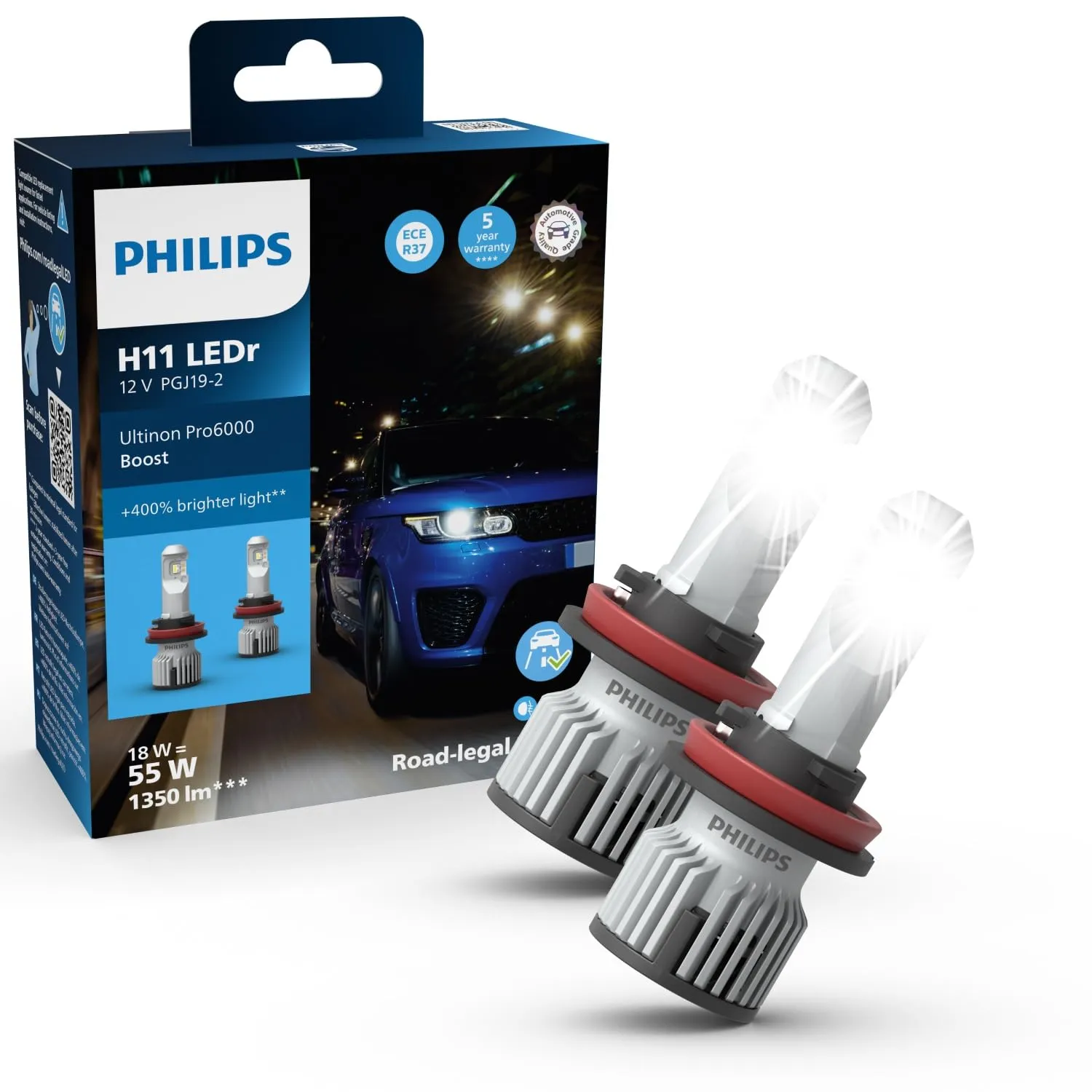 PHILIPS LED H11 U60 BOOST 12 V