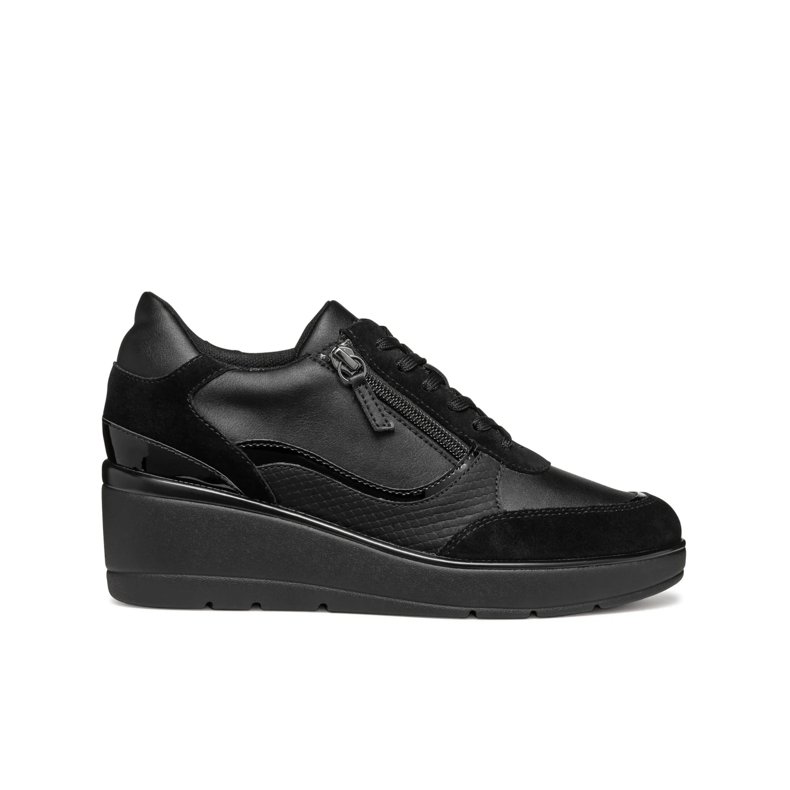 Geox D Ilde A, Scarpe da Ginnastica Donna, Nero, 37 EU