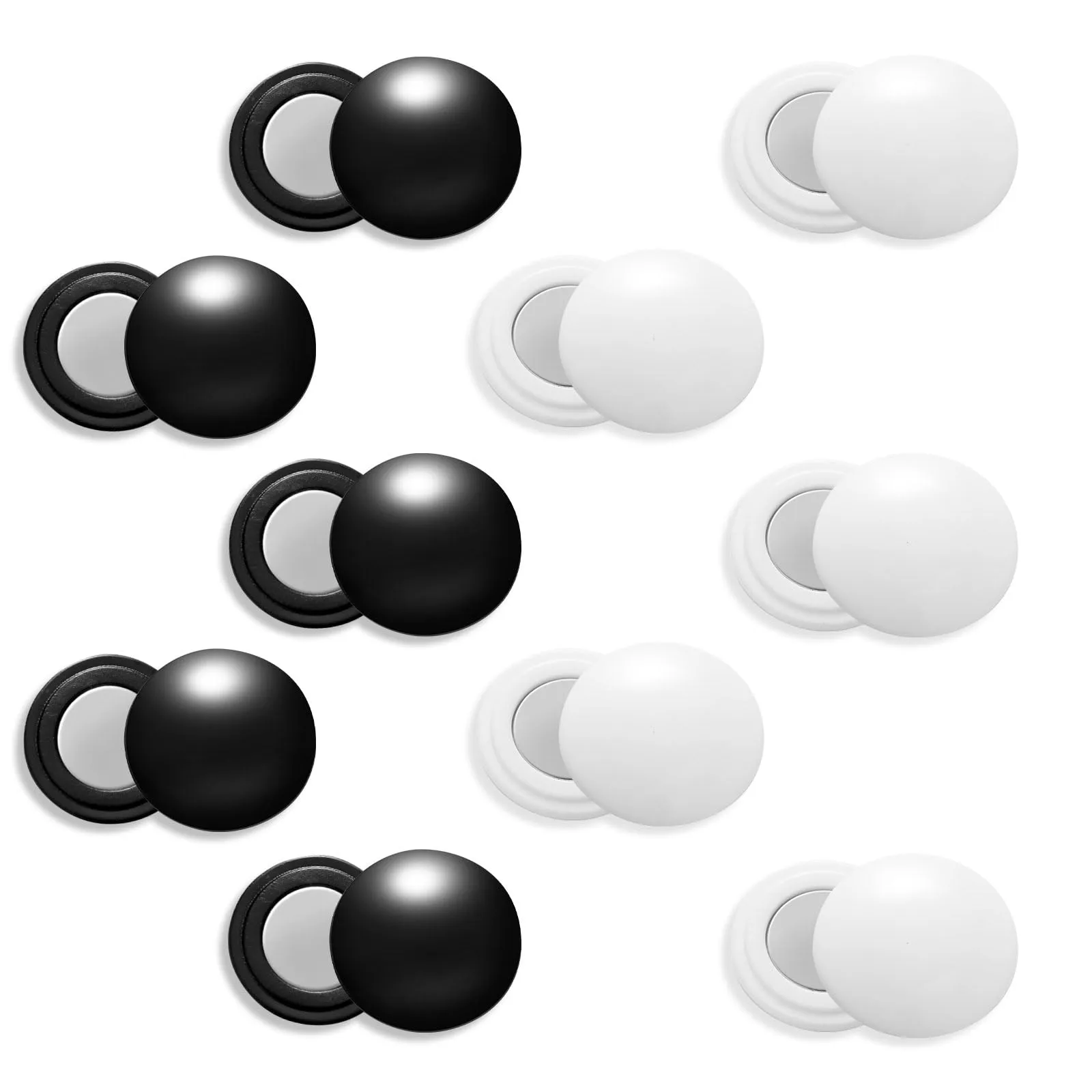 10 Paia Magnetici Clip per Pettorali da Corsa, Portanumero per Maratona Fibbie per Pettorali da Corsa Magnetiche Clip per Pettorali da Gara per Corridori Triathlon Corsa Ciclismo(Bianco, Nero)