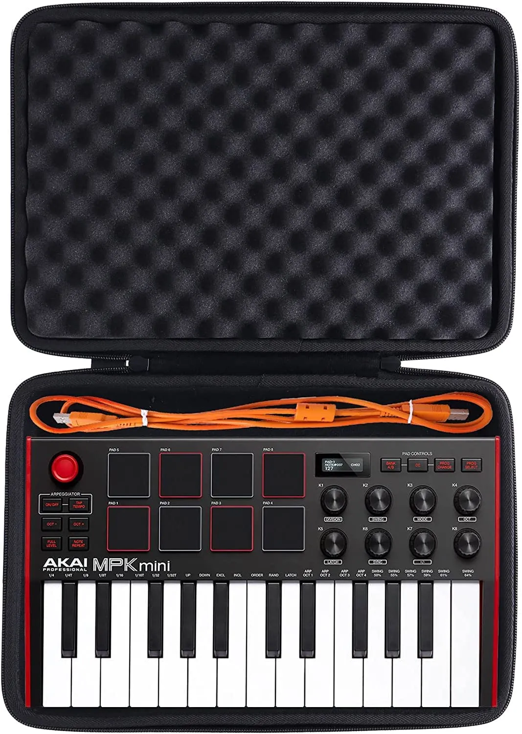 co2CREA cassa custodia borsa per AKAI Professional MPK Mini MK3 / MKII MK2/ Mini Play Tastiera Controller MIDI USB(solo scatola,Case Only)