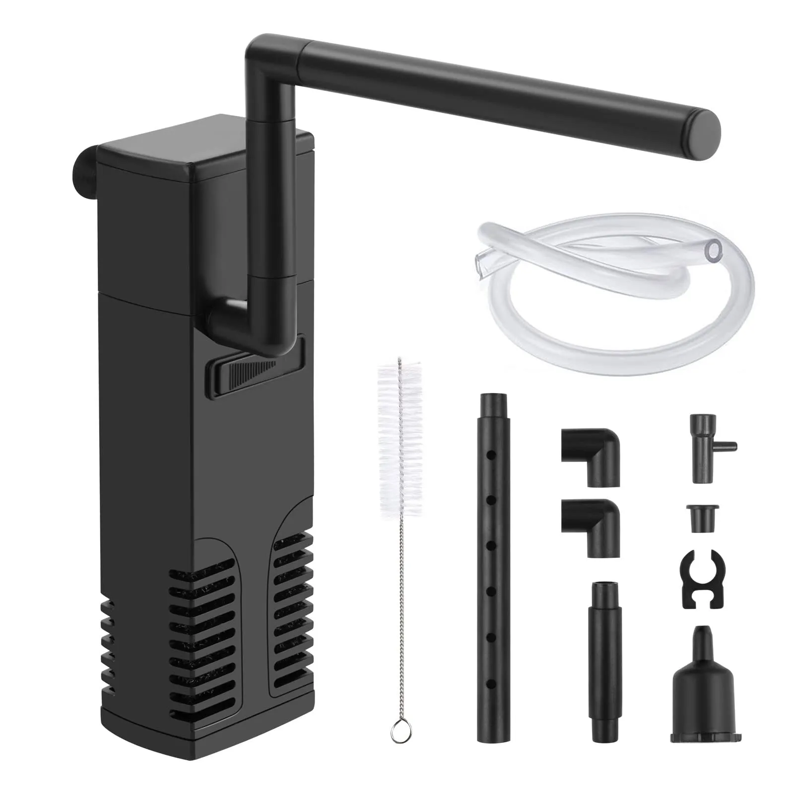 flintronic Filtro per Acquario, 300L/H Filtro Interno per Acquario per 60L Piccoli Acquari, Acquari Freddi o Tropicali, Acquario per Tartarughe