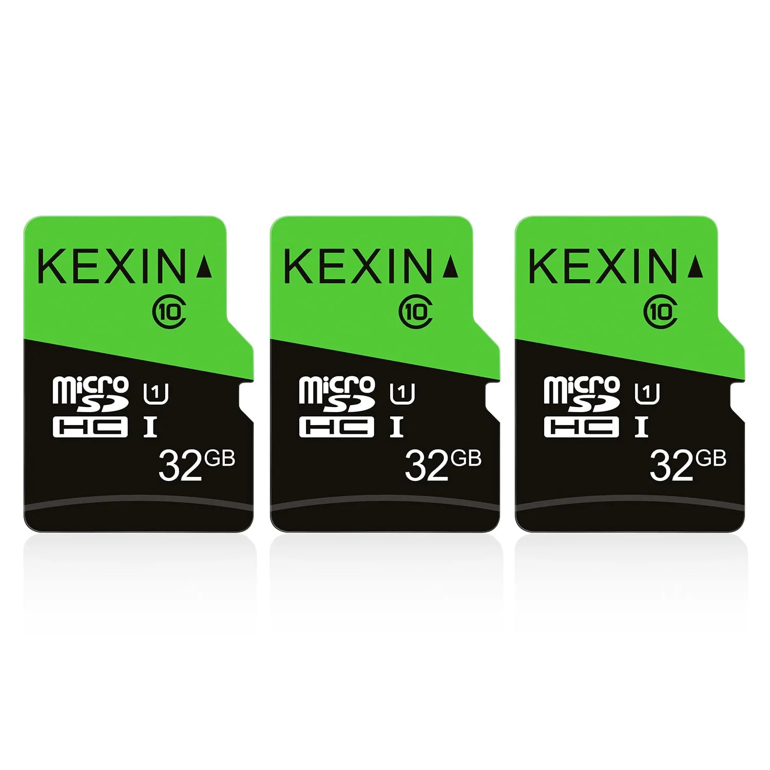 KEXIN Micro SD 32GB, Scheda Micro SD 3 Pezzi, Scheda di Memoria microSDHC e Adattatore SD, U1, C10 Micro SD Card Confezione da 3