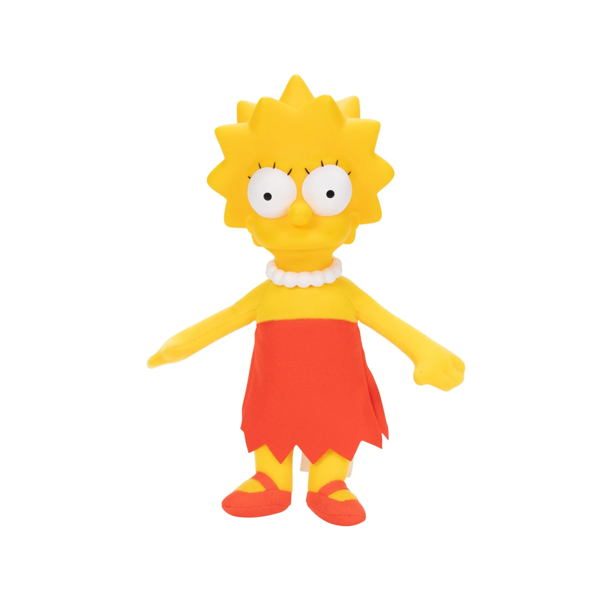 JAKKS Pacific I Simpson - Peluche Lisa Dei Simpson Di 20 cm Con Testa In Plastica Rigida E Corpo In Tessuto, Estremamente Dettagliato - Collezione Simpson