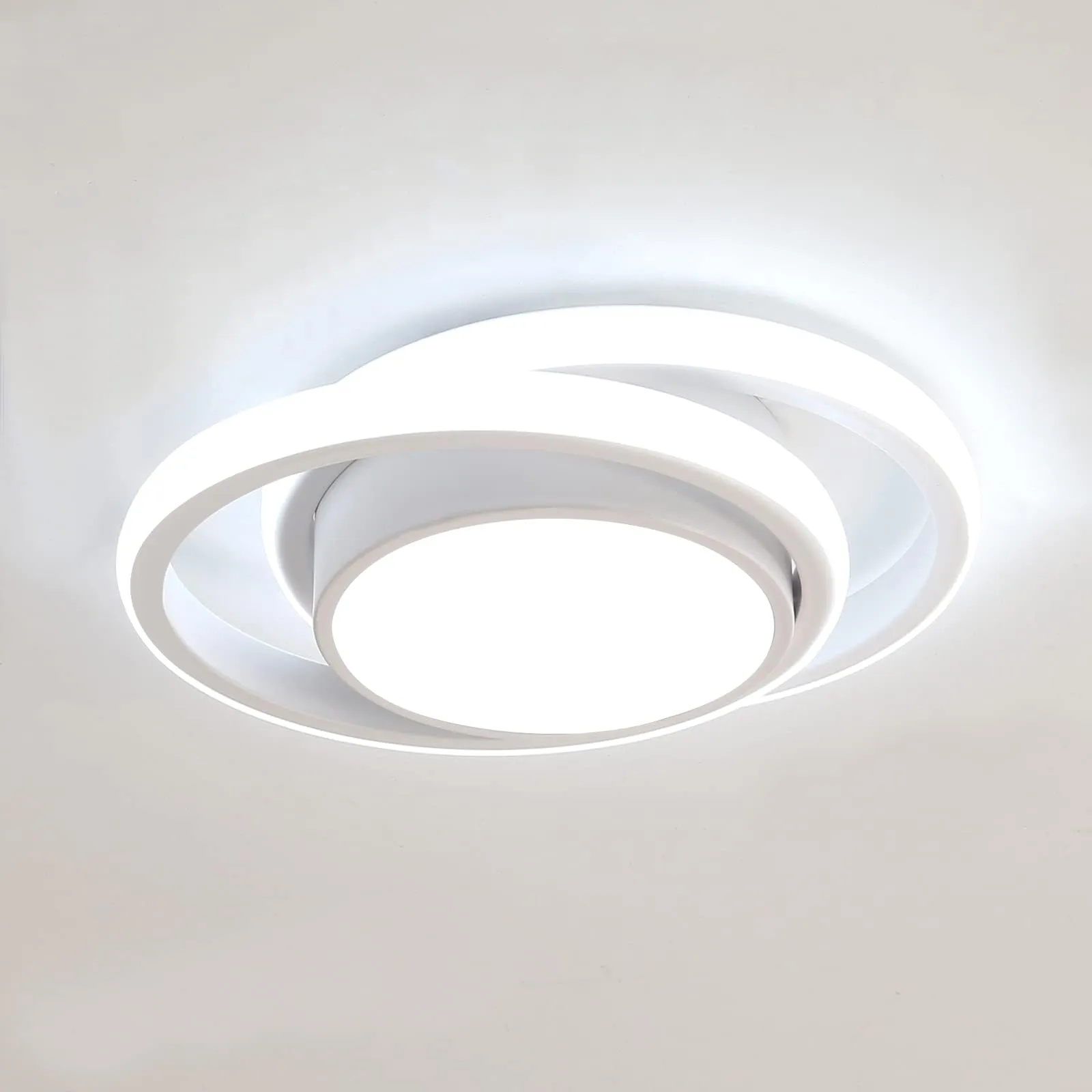 LED, Lampada da Soffitto 32W 2350LM, Creativo Rond Plafoniere Moderno per Soggiorno Cucina Bagno Camera da Letto Corridoio, Bianco Freddo 6500K, Diametro 28cm