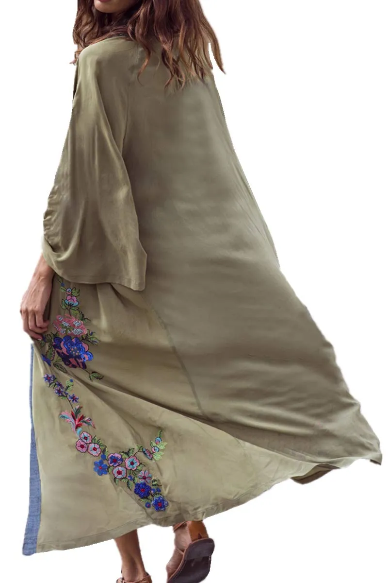 LikeJump Abito Spiaggia Donna Floreale Piscina Copricostumi Mare Maxi Parei Costume da Bagno Cover Up