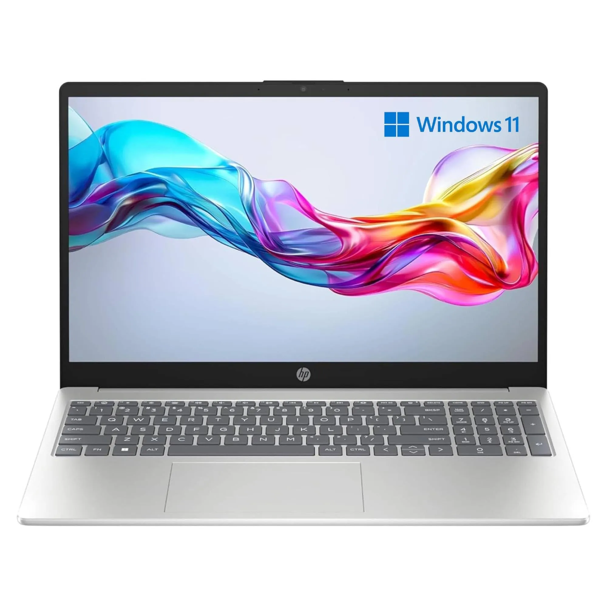 HP Laptop 15-fd0011sl, PC Portatile 15", Display 15.6" FHD Antiriflesso, Notebook, Intel Core i5 1334U, 16GB RAM, 512GB SSD, Intel Iris Xe, Webcam TNR, Windows 11, Computer Portatile, Argento, QWERTY