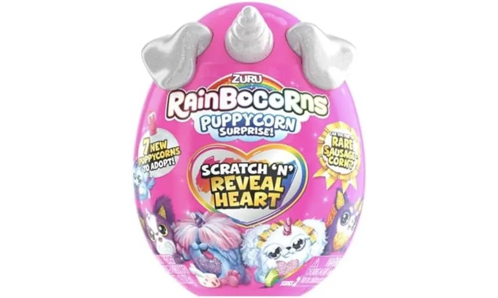 Rainbocorns Cuore Scintillante Serie 4 Puppycorn Surprise, Bulldog, Animale di Peluche da Coccolare, (Bulldog)