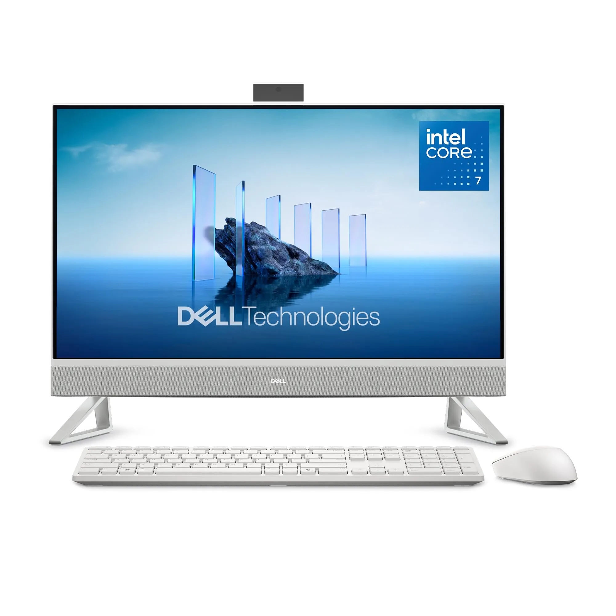 Dell Desktop 27 FHD Display, Intel Core 7-150U, 16 GB DDR5 RAM, 1 TB SSD, Intel Graphics, Windows 11 Home - White