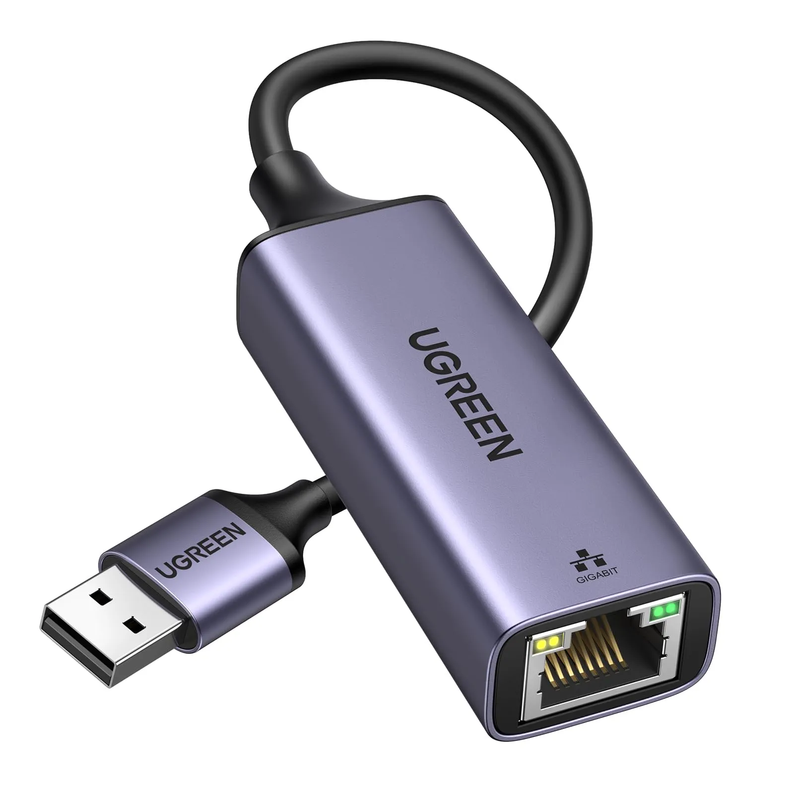 UGREEN Adattatore Ethernet USB 3.0 Gigabit 1000 Mbps in Alluminio Convertitore di Rete Lan con 10/100/1000Mbps Compatibile con Switch Windows Mac OS Linux Mi Box