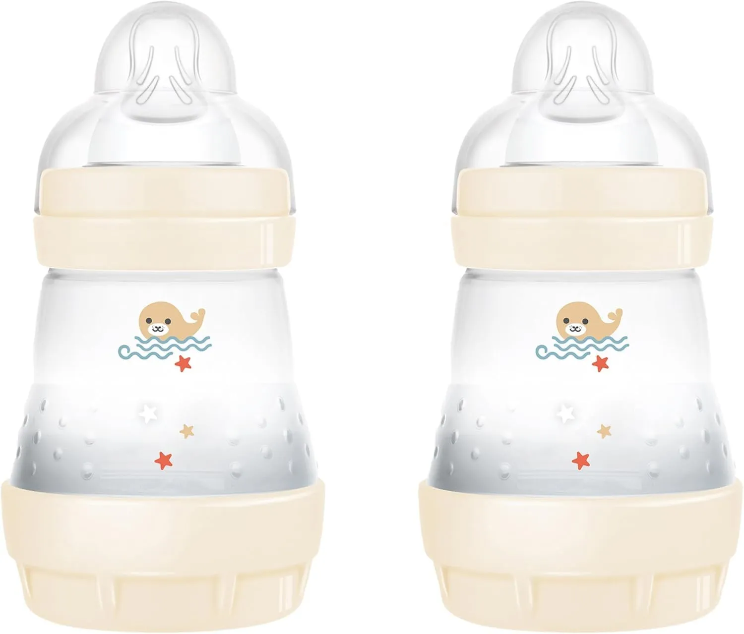 MAM Biberon Easy Start Anticolica, in Set da 2, con Tettarella in Silicone SkinSoftTM, 0+ Mesi, 160 ml, Neutro