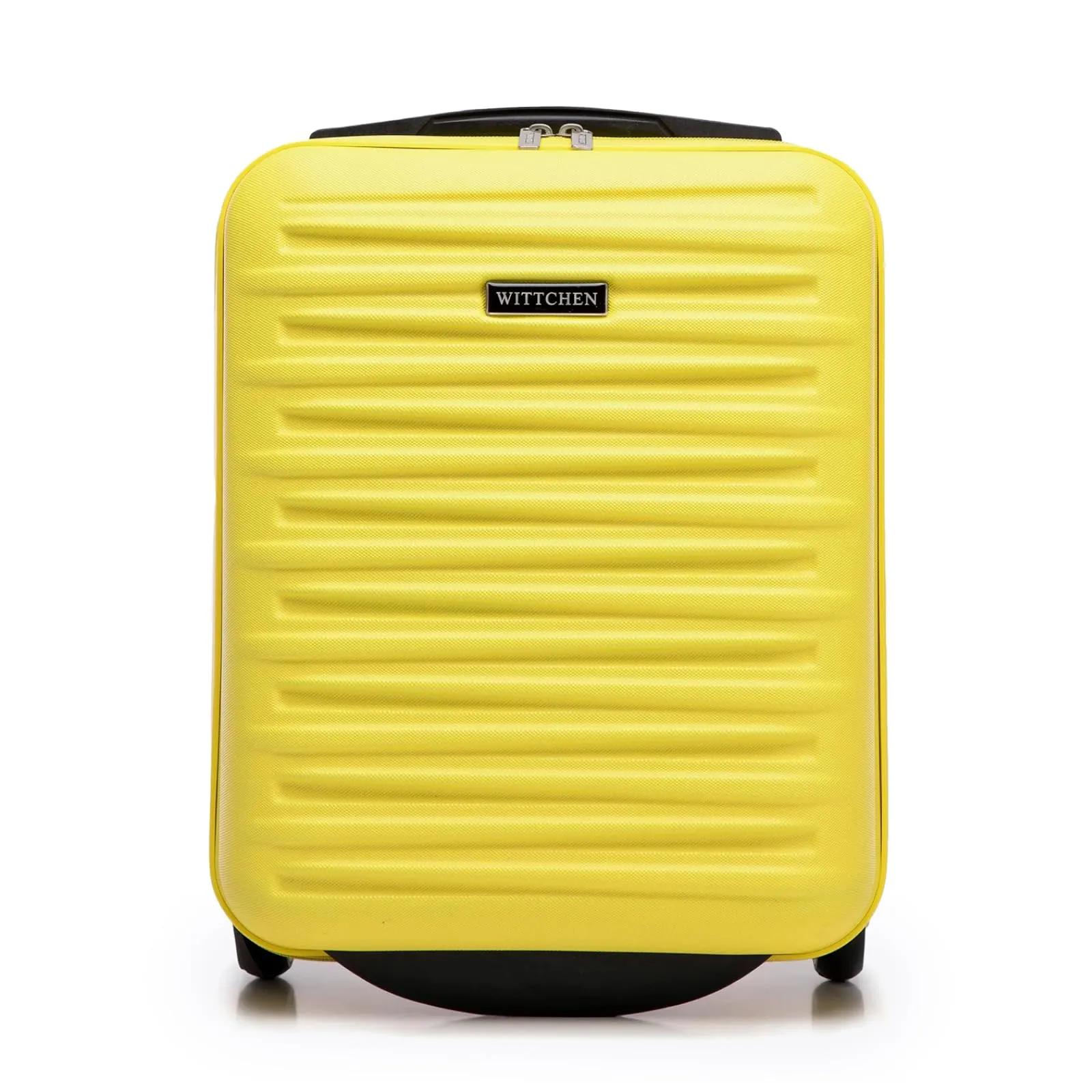 WITTCHEN Skyspeed Line Valigia da cabina gratuita a bordo Valigia da cabina piccola Valigia rigida in ABS Maniglia telescopica 2 ruote gamba inferiore Giallo
