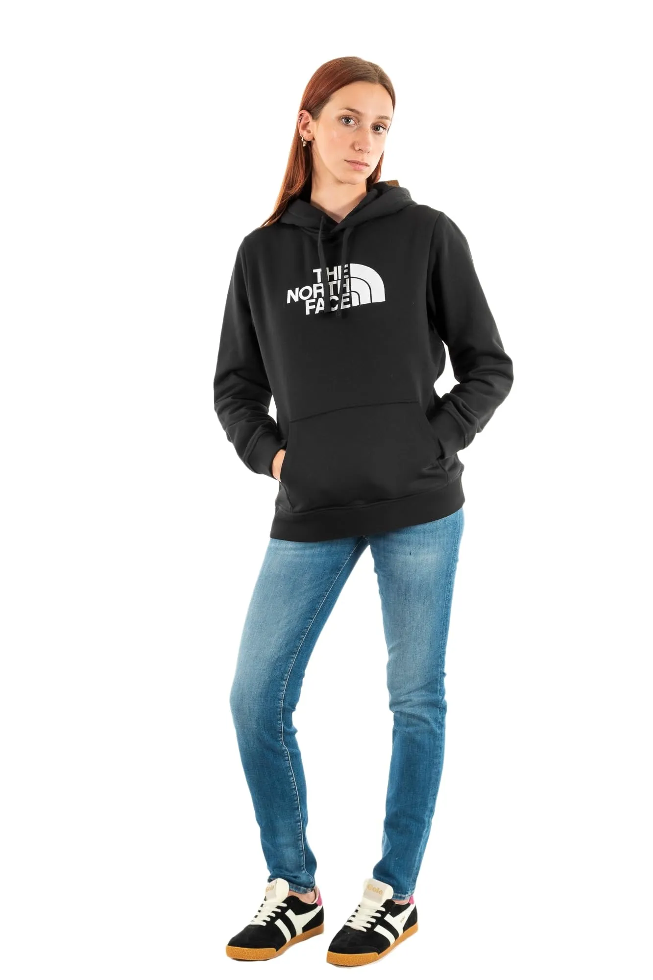 THE NORTH FACE NF0A89EHJK3 W Drew Peak Pullover Hoodie Maglia Lunga Donna TNF Black Taglia M