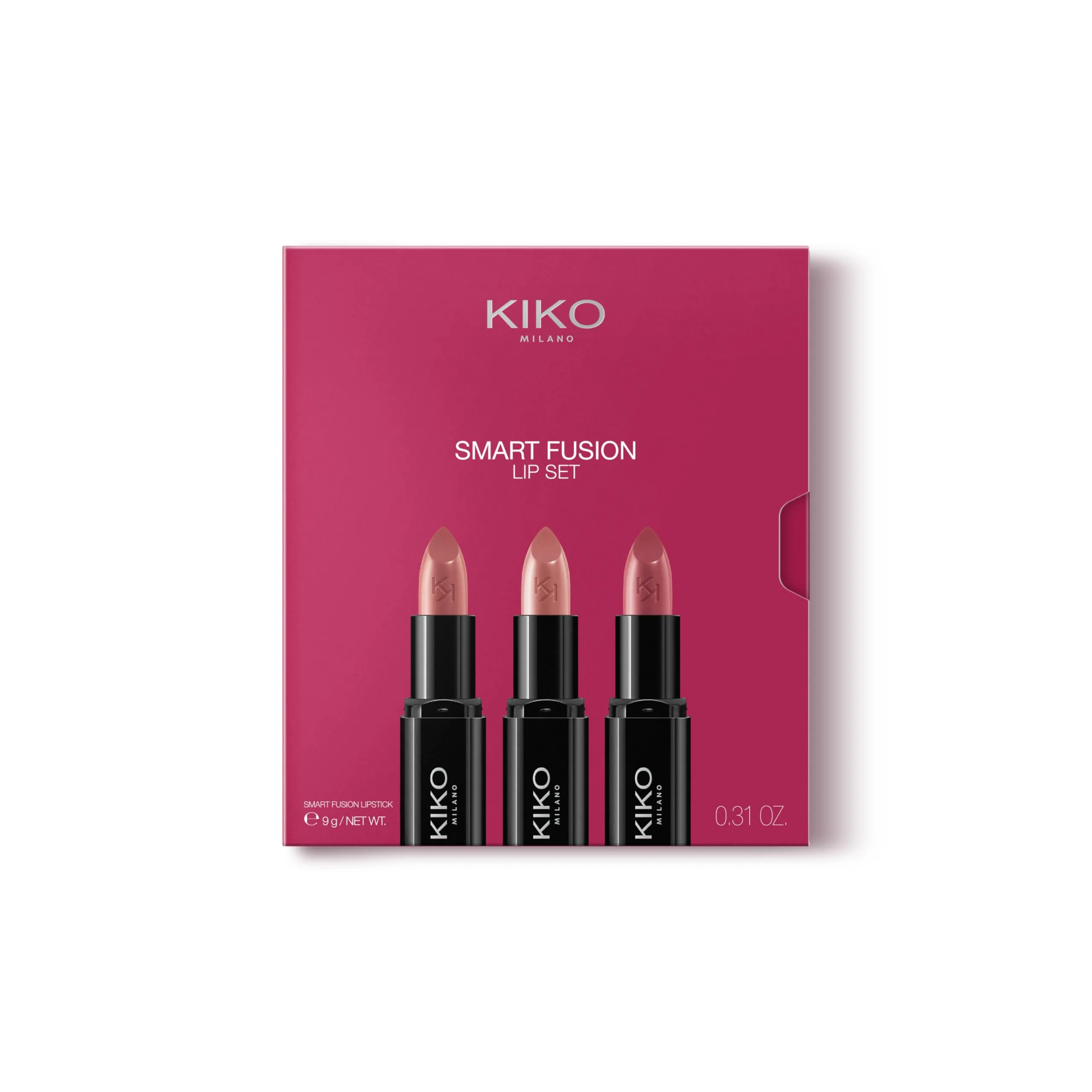 KIKO Milano Smart Fusion Lip Set Kit Labbra Con 3 Rossetti Dal Finish Luminoso