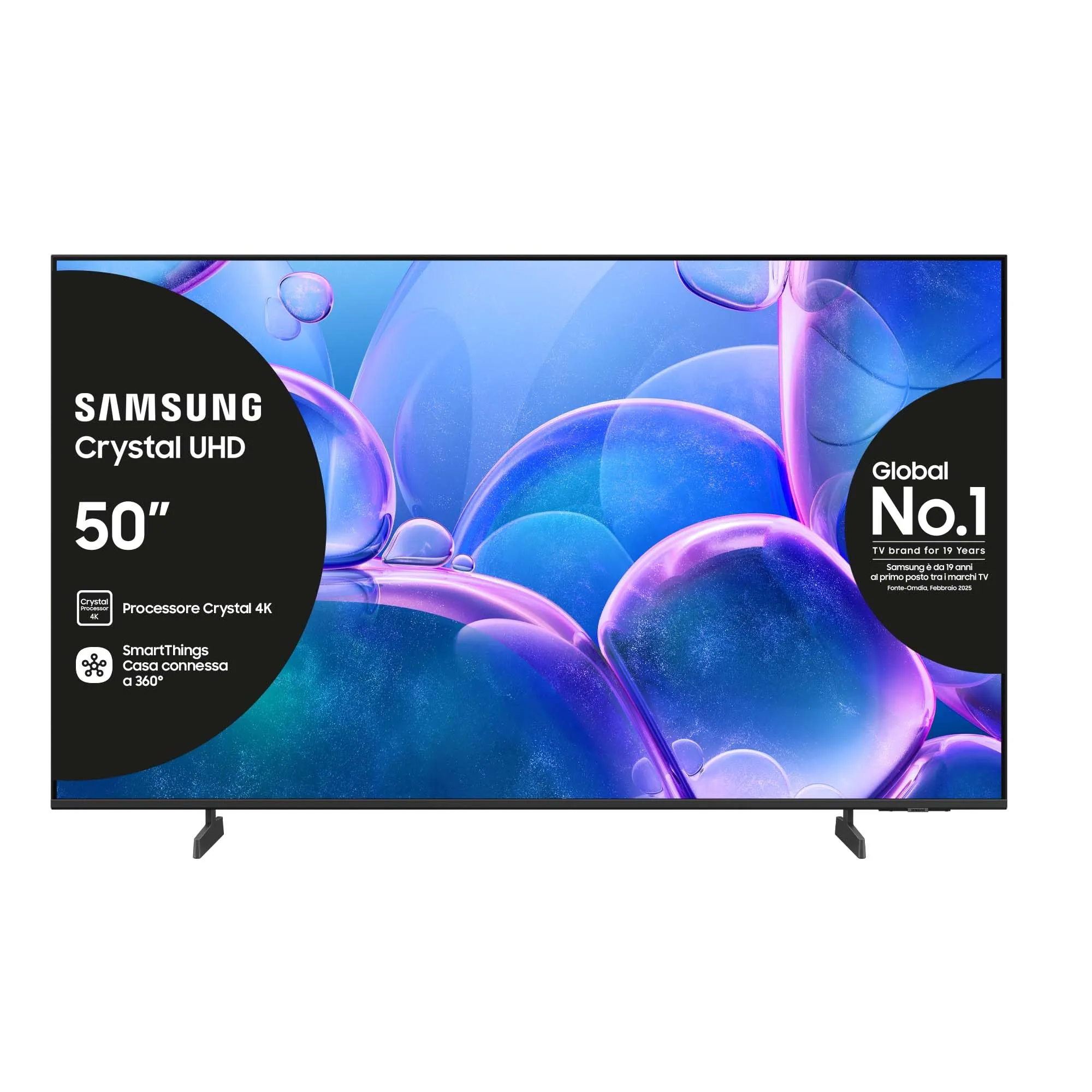 SAMSUNG Smart TV 50'' UE50U7000FUXZT Crystal UHD 4K, Crystal 4K Processor, HDR, Smart Experience, OTS Lite & Adaptive Sound, Metal Stream Design, 2025